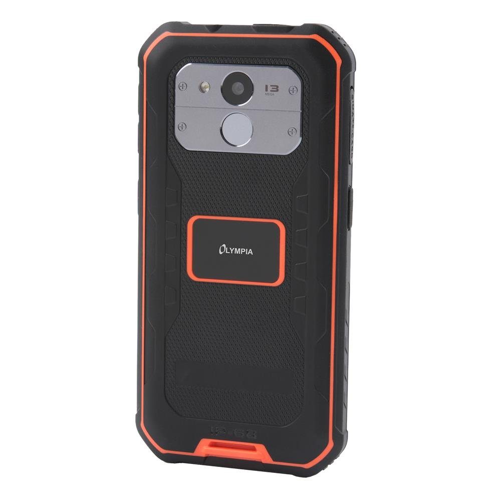 Olympia TREK Outdoor Smartphone (Outdoor Handy 5000mAh) IP68 orange schwarz Wasserschutz Staubschutz