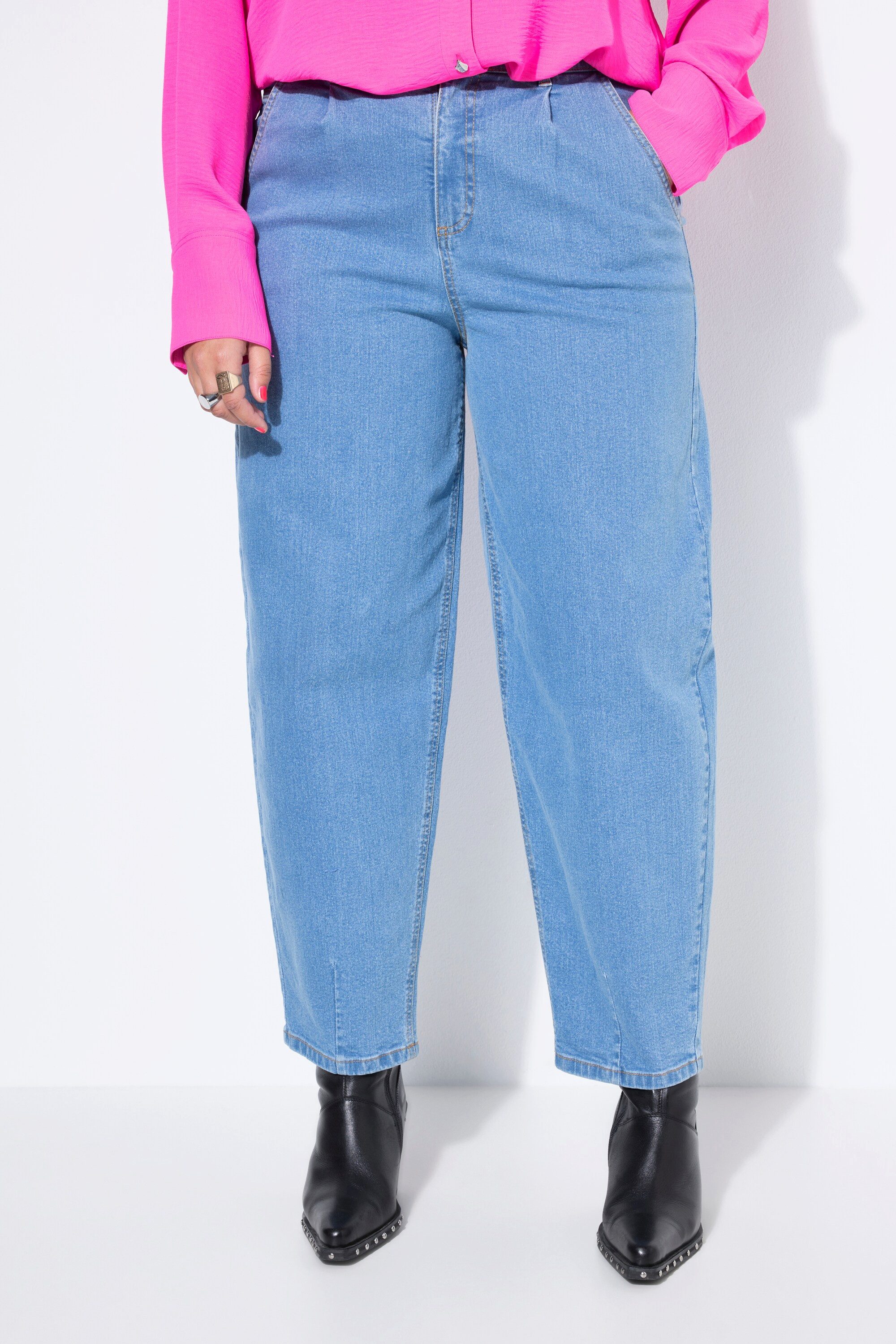 Studio Untold Regular-fit-Jeans Ballon-Jeans Wide Shape 5-Pocket Elastikbund