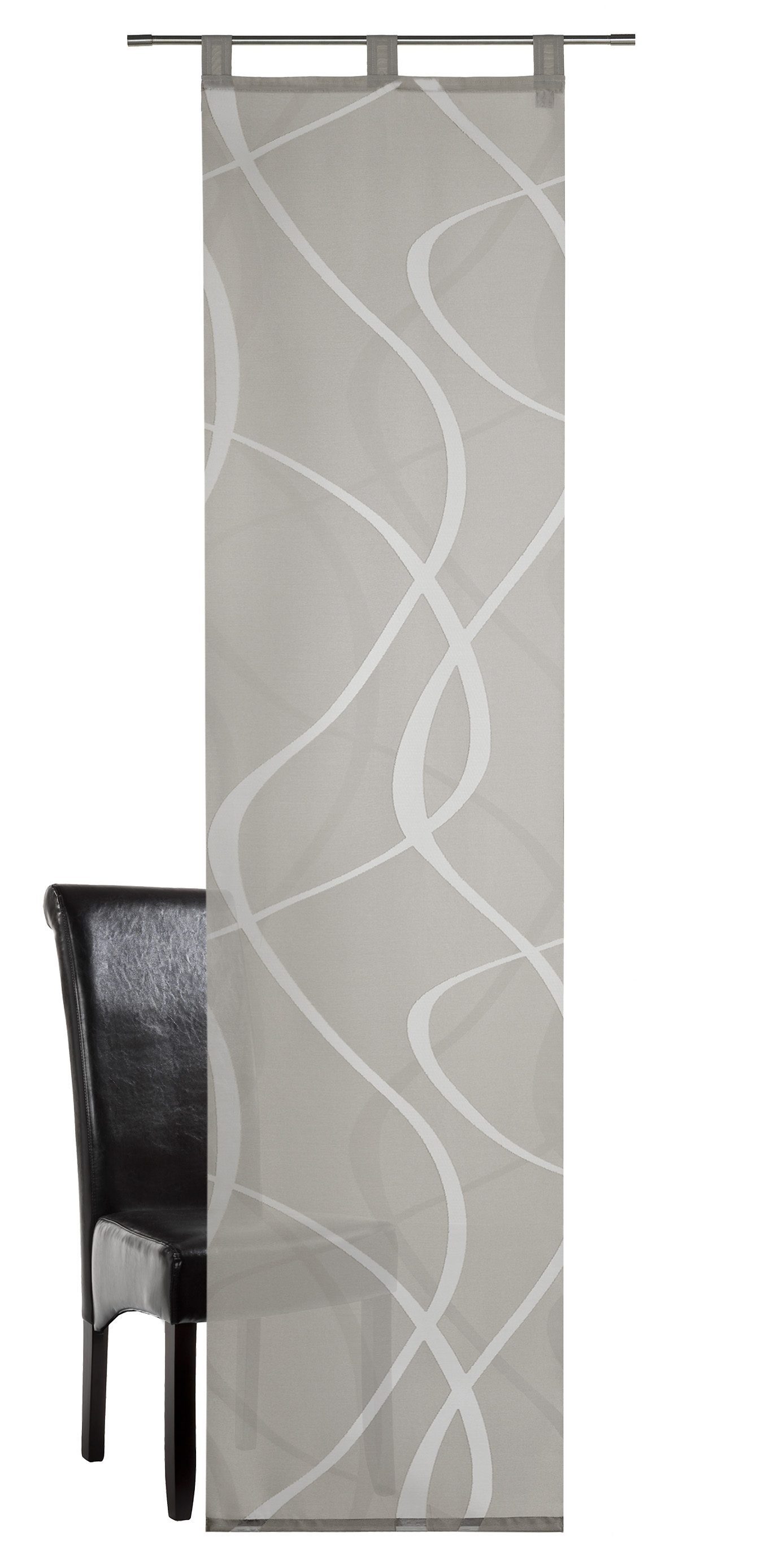 Neutex for you! Schiebegardine Rumbek (1 St), Schlaufen, halbtransparent, Scherli, inkl. Beschwerungsstange – Bild 5 von 5