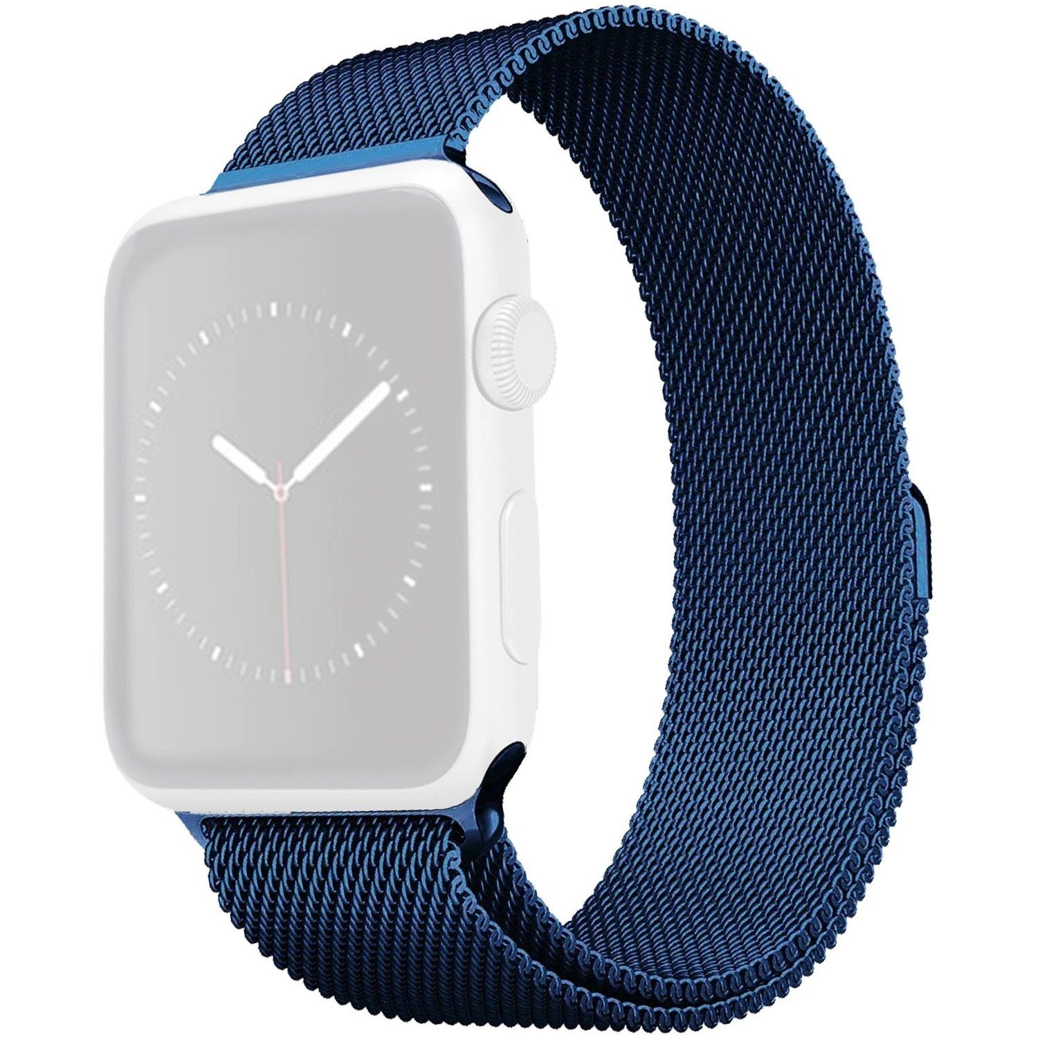 zggzerg Kompatibel blau Uhrenarmband Strap mit «Edelstahl Apple Absorption magnetische