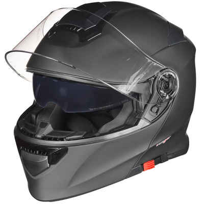 rueger-helmets Motorradhelm »RS-982 Klapphelm Motorradhelm Pinlock Motorrad Modular Roller Conzept Helm RS-982 MattSchw M«