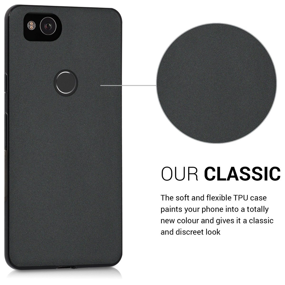 kwmobile Handyhülle Hülle für Google Pixel 2, Hülle Silikon - Soft Handyhülle - Handy Case Cover