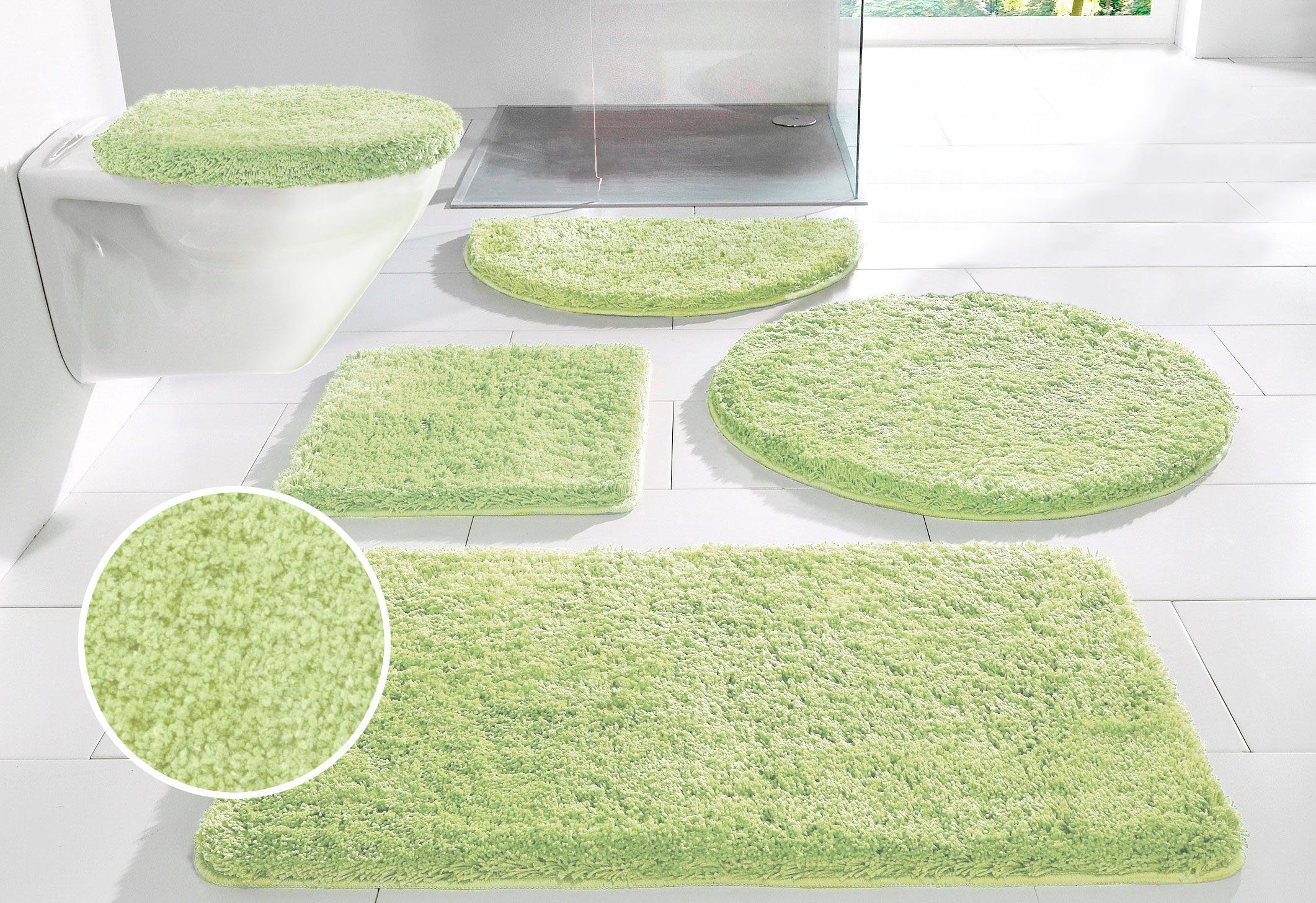 my home Badematte Sanremo, Badvorleger, Badezimmer Teppich, sehr weich, Höh günstig online kaufen