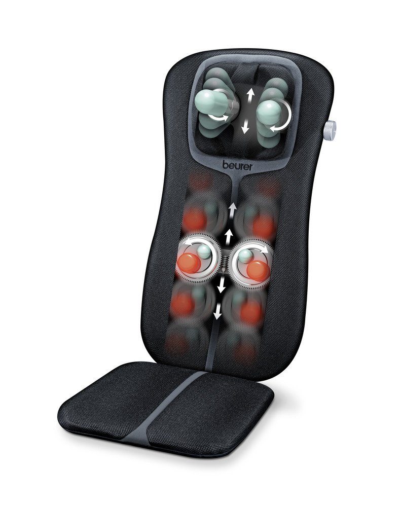 BEURER Shiatsu-Massagesitzauflage MG 254, 1-tlg., 4 Shiatsu-Massageköpfe und 2 Shiatsu-Massagefinger