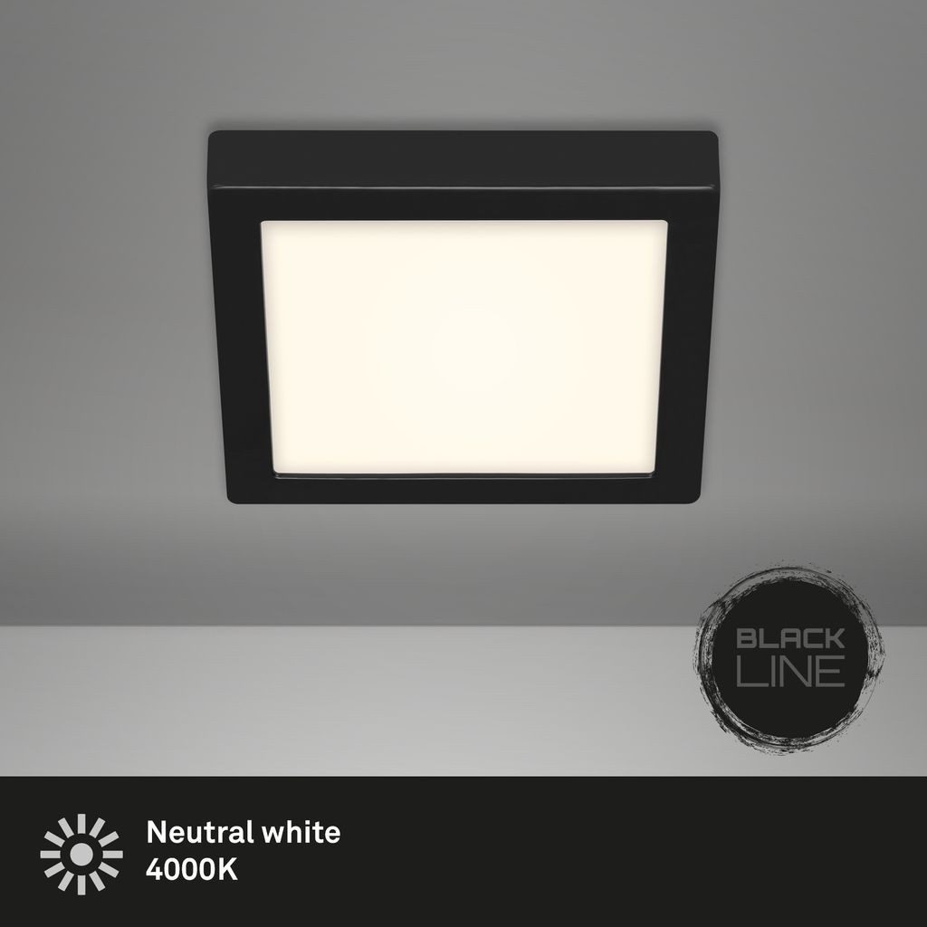 Briloner Leuchten LED Deckenleuchte 3466-415, LED fest integriert, 2700K - Extra-Warmweiß, Deckenlampe modern 16,5W 1600lm 4000K IP20 22,5cm