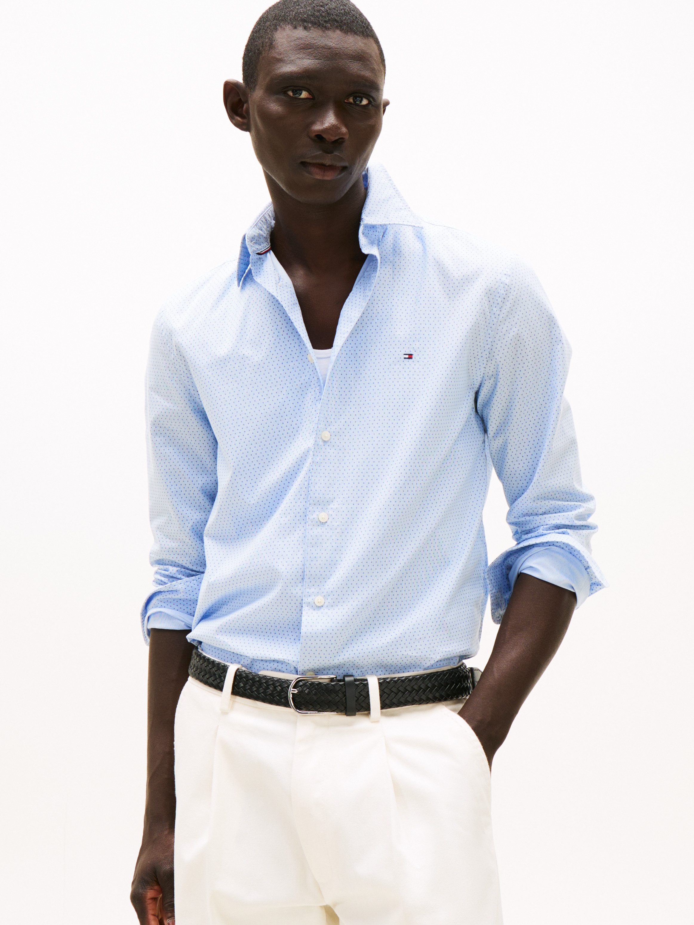 Tommy Hilfiger Langarmhemd FLEX POPLIN MINI PRINT RF SHIRT regular fit, Ken günstig online kaufen