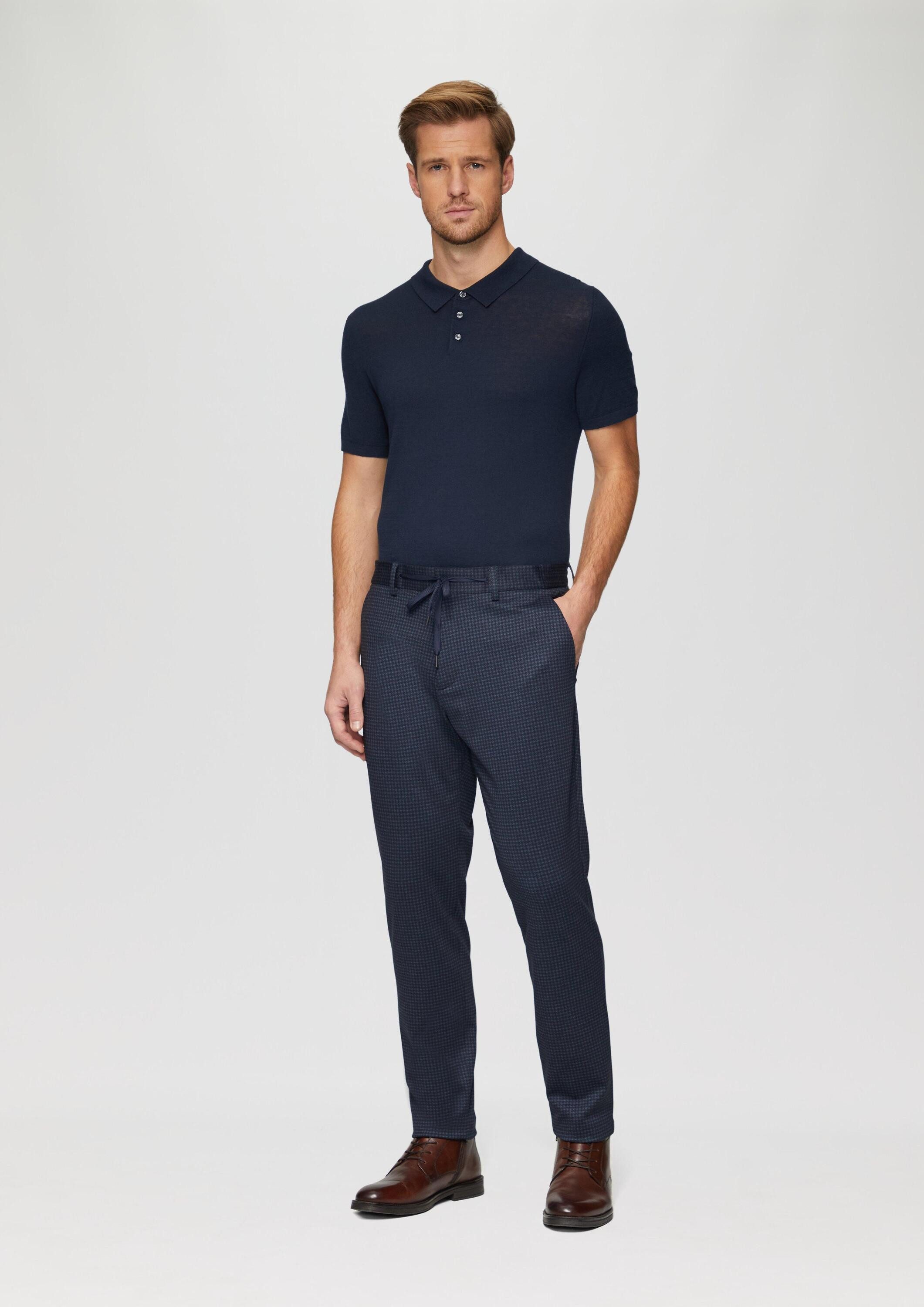 s.Oliver Chinos Anzughose S.OJOGG s.O JOGG: Anzughose mit Hahnentrittmuster