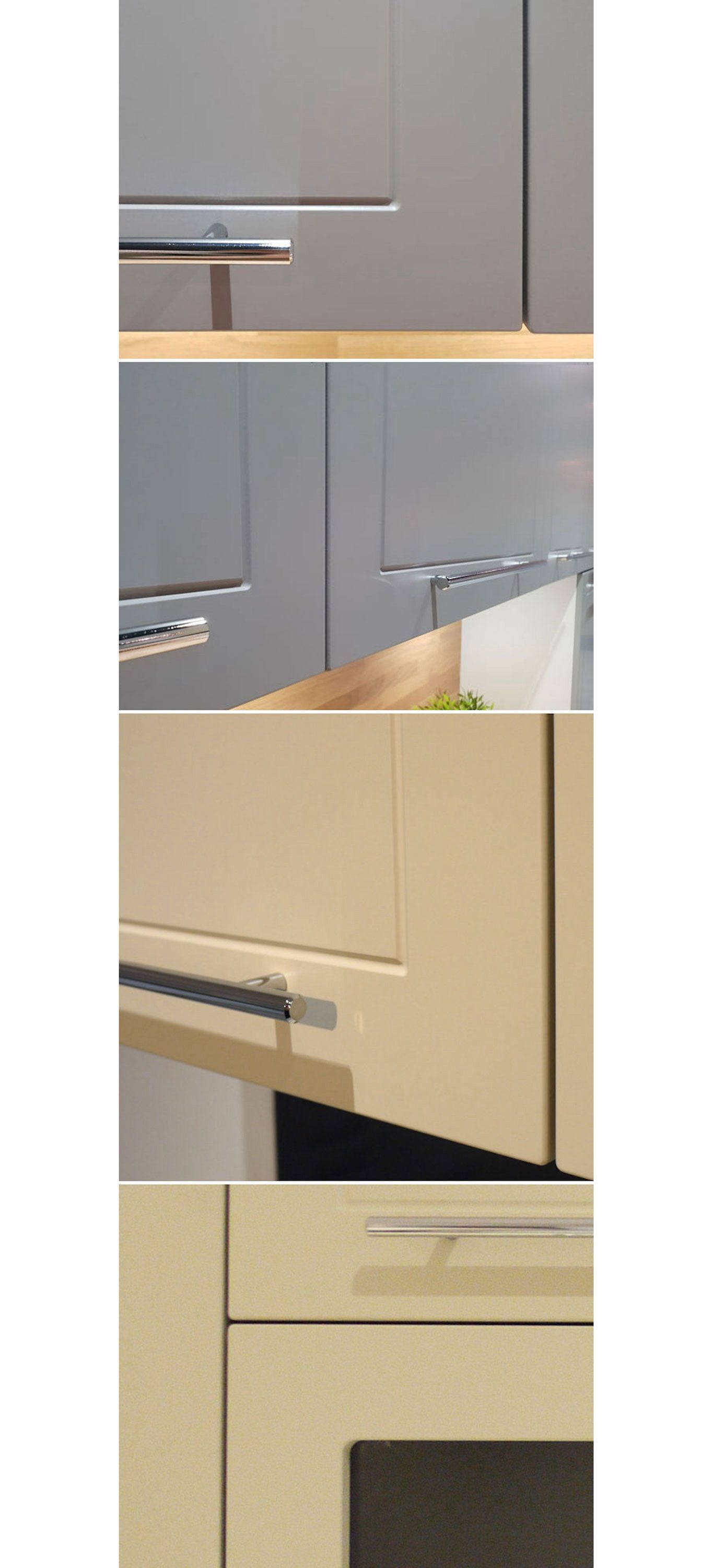 Feldmann-Wohnen Küchenzeile Kvantum, (Kvantum), 250cm grau günstig online kaufen