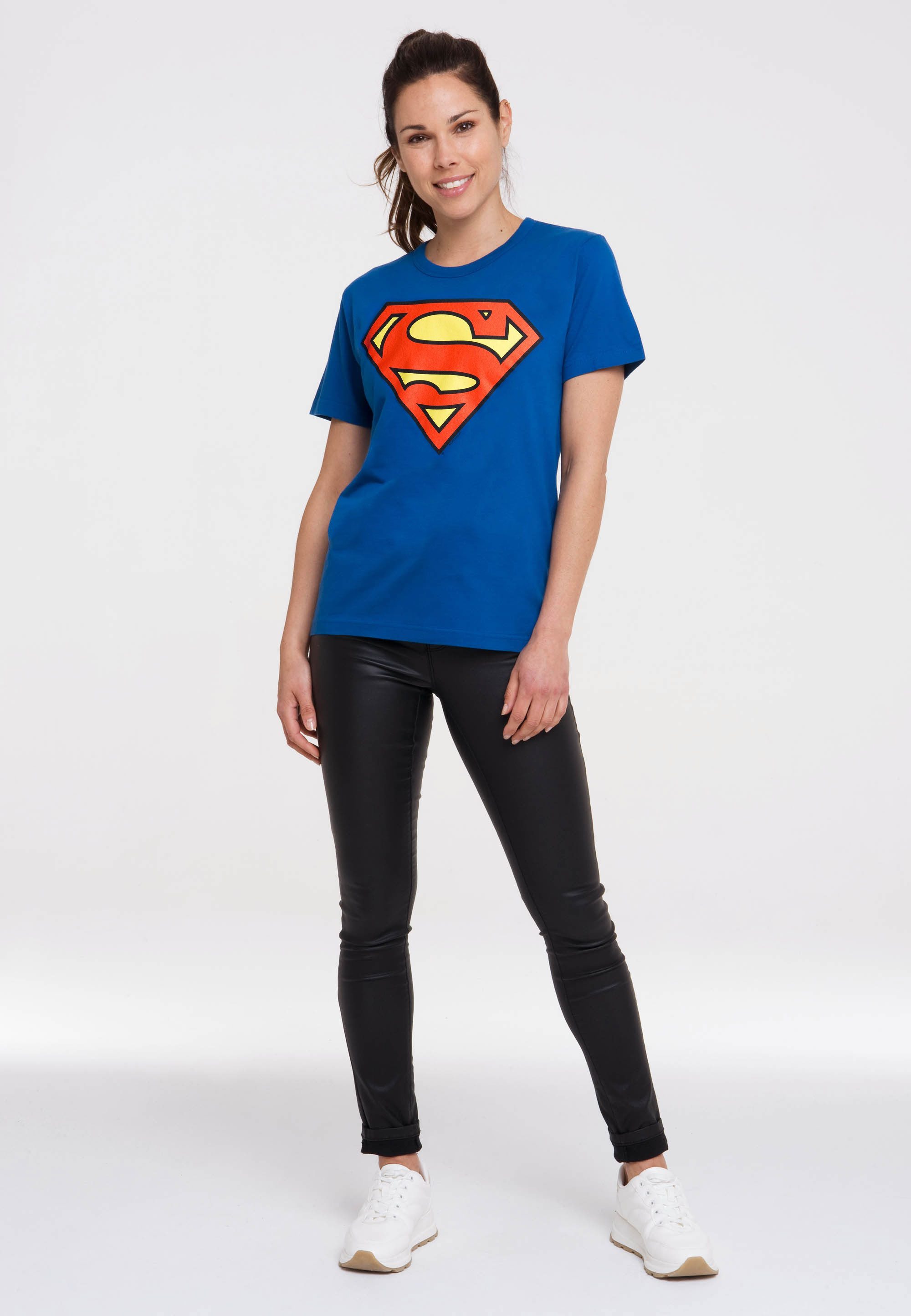 LOGOSHIRT T-Shirt DC - Superman Logo Clean mit coolem Superman-Print