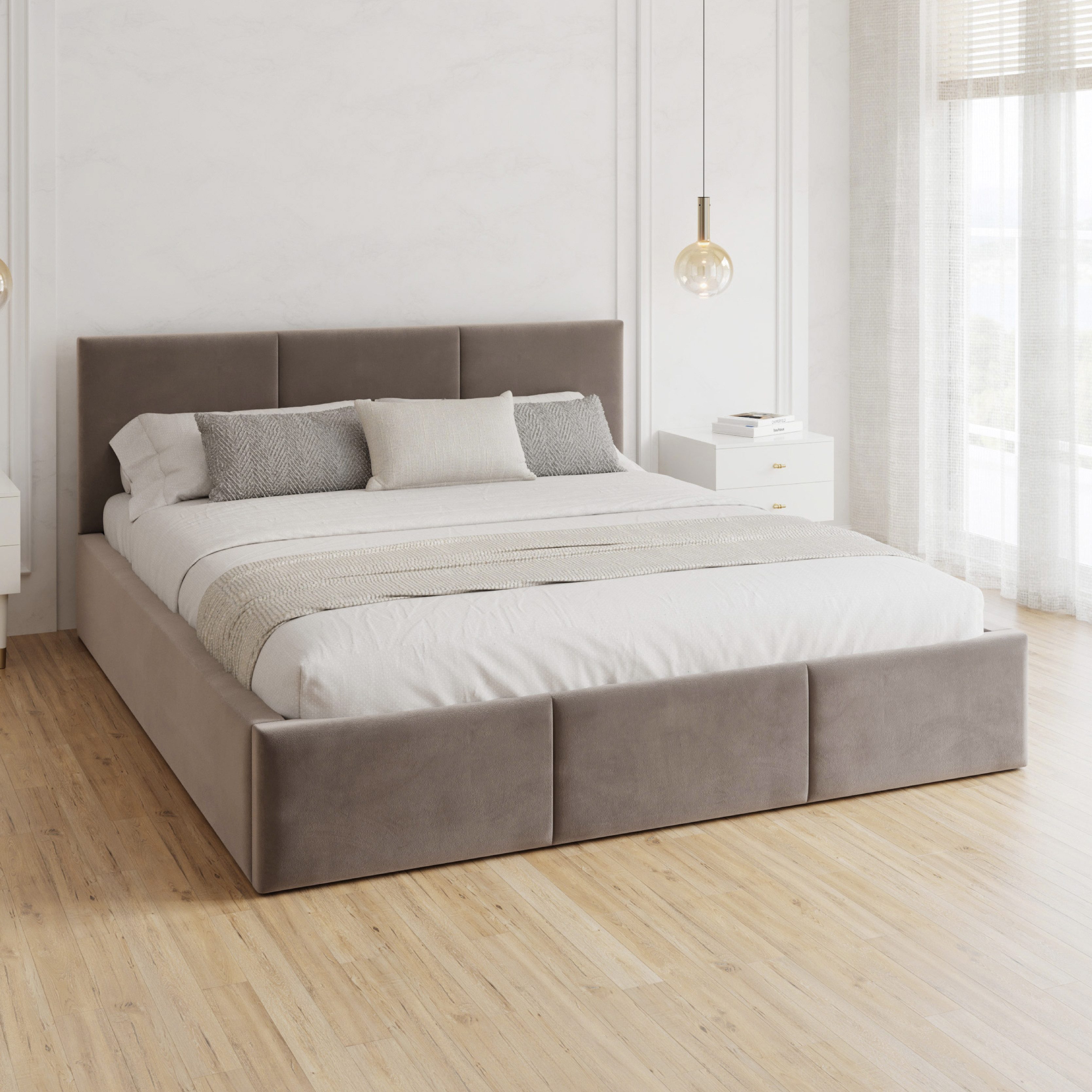 FDM Polsterbett AMBER modern mit Bettkasten günstig online kaufen
