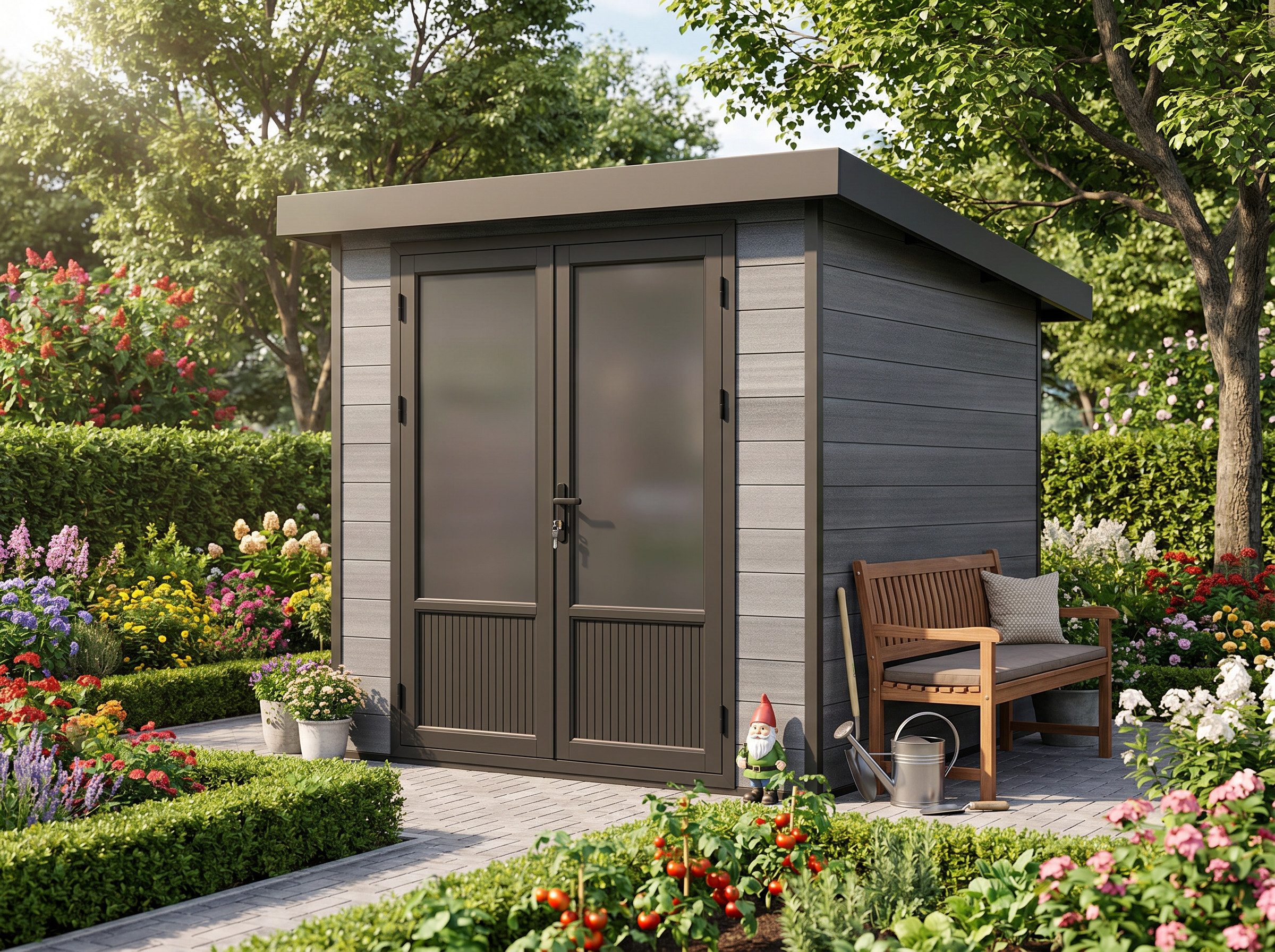 Fjordholz Gartenhaus Style DeLuxe 4,0 m², BxT: 238x236 cm