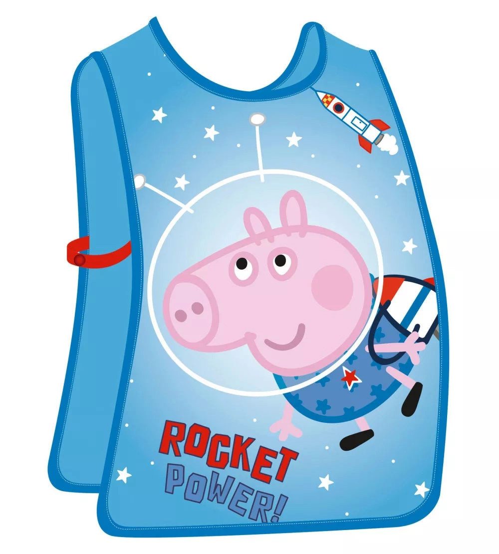 Peppa Pig Malschürze Wutz Schorsch Kinder Malmantel Malkittel Schule Basteln Kunst 46cm