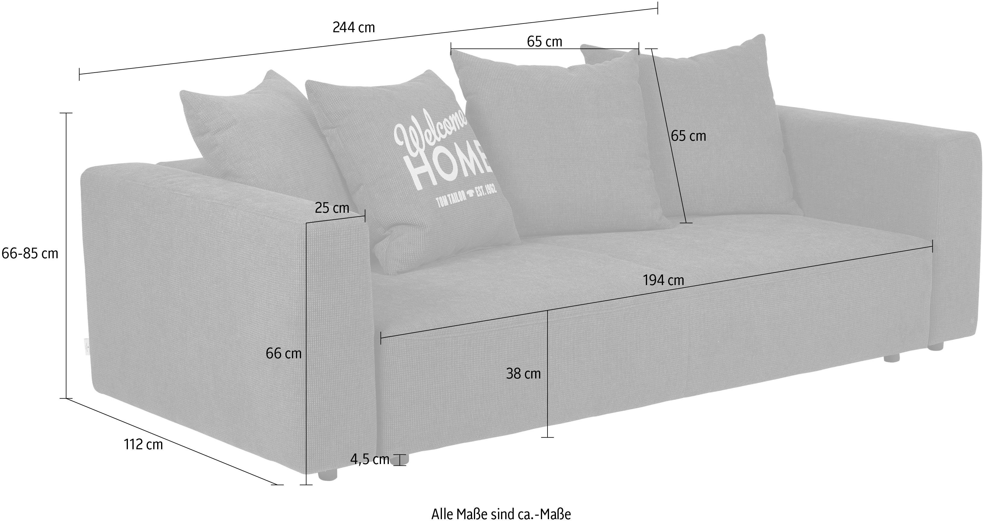 Bettfunktion COLORS COLLECTION, TAILOR HOME HEAVEN Bettkasten CASUAL TOM & der Schlafsofa inklusive aus SLEEP,