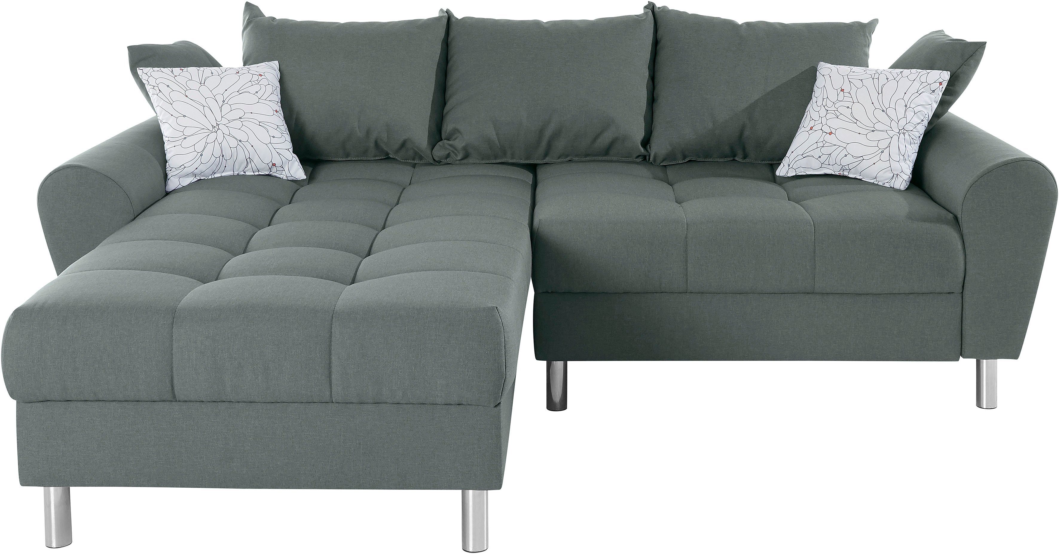 COLLECTION AB Ecksofa "Rada L-Form" inklusive Hocker, Bettfunktion und Fede günstig online kaufen