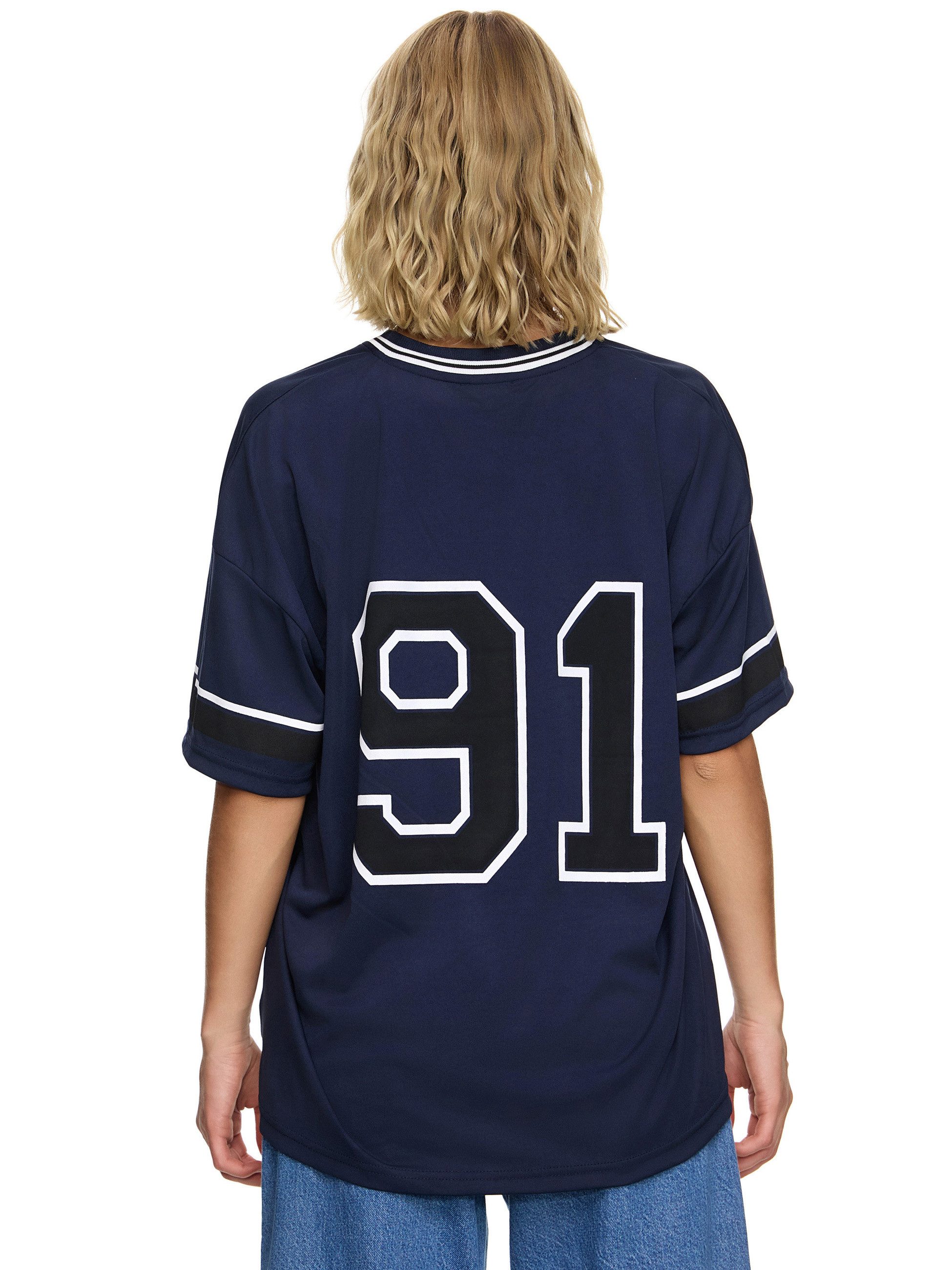 Worldclassca T-Shirt Worldclassca Oversized LA 91 Los Angeles Print T-Shirt College Tee