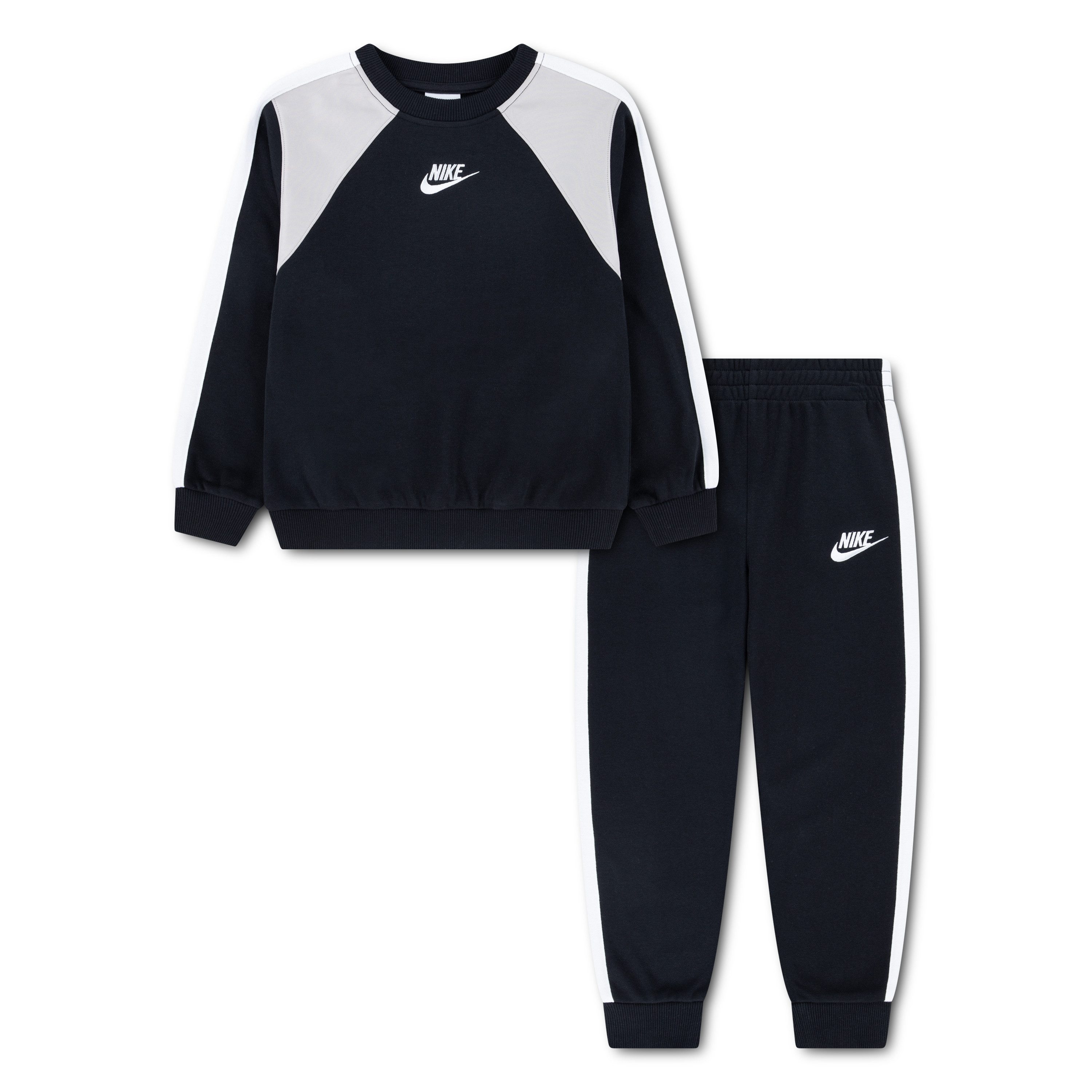 Nike Sportswear Jogginganzug (2-tlg), 2-teiliges Set, aus Baumwollmischung, unifarben mit Farbeinsatz