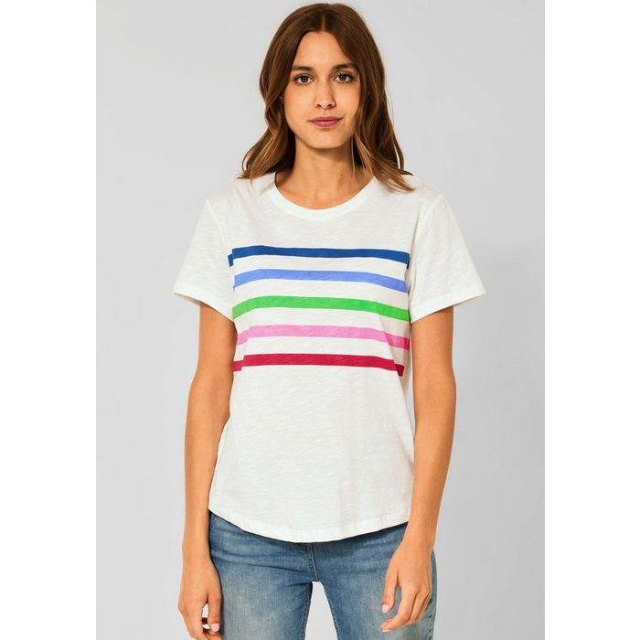 Cecil T-Shirt Multi Stripe T-Shirt