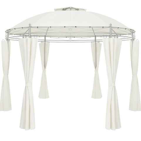 Casaria Pavillon Toscana, Ø3,5m, UV-Schutz 50+, robust, Metall, Seitenwände