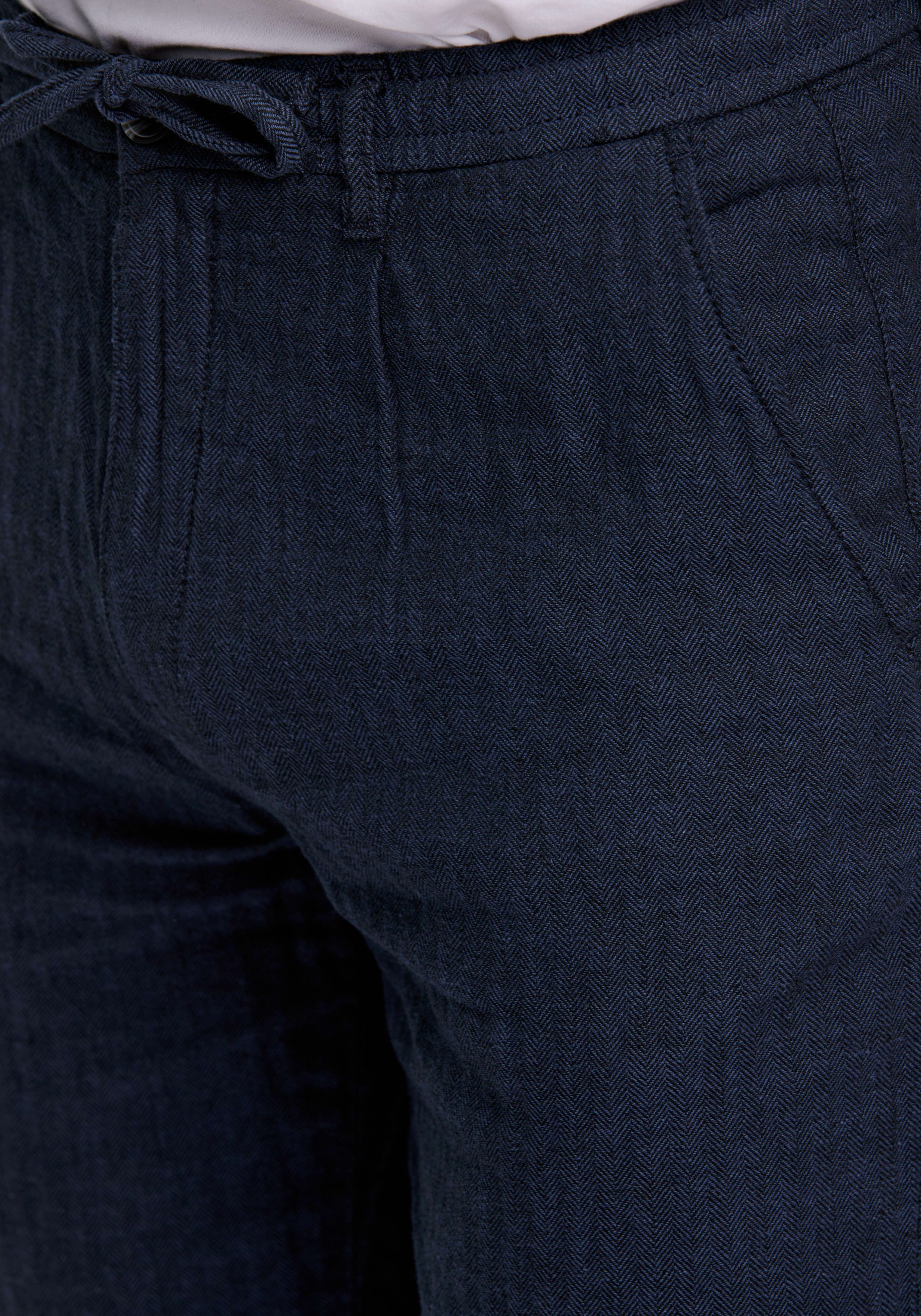 LINDBERGH Leinenhose mit Kordelzug und elastischem Bund