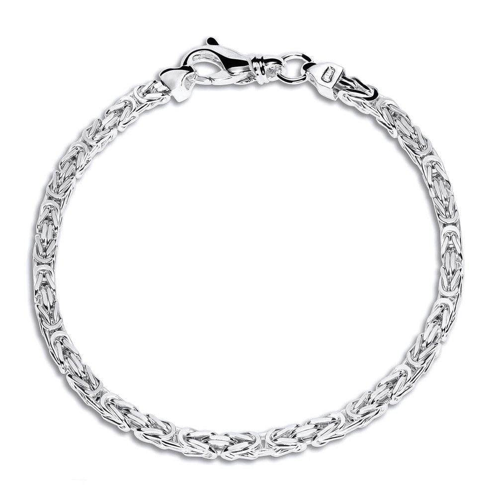 JEWLIX Königsarmband 925 Silberarmband: Königsarmband Silber 3,5mm - Länge wählbar KA0035