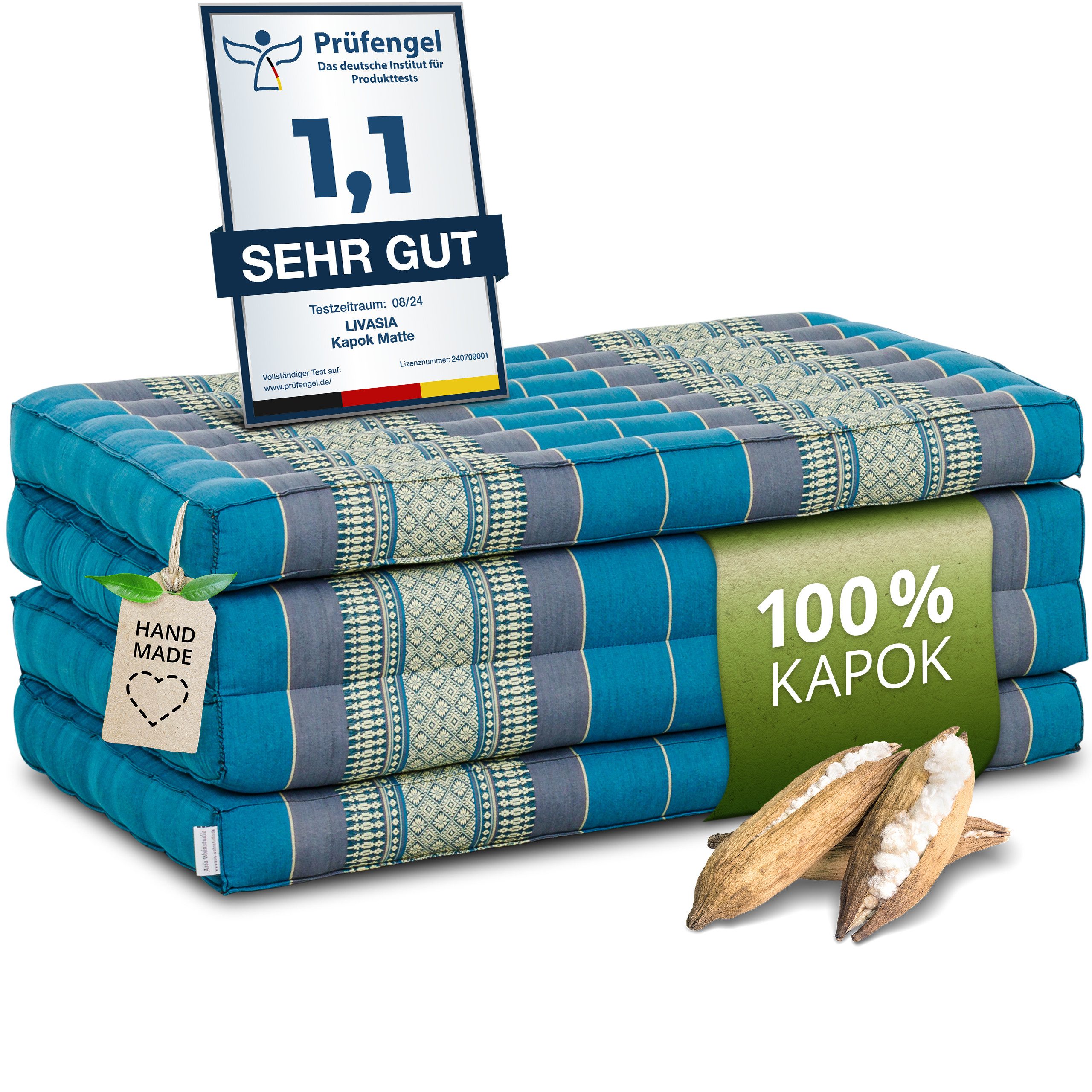 Klappmatratze Faltmatratze 80 cm (Classic) - 200x80x8cm, livasia, 8 cm hoch günstig online kaufen