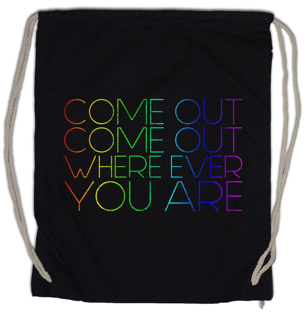 Turnbeutel Come Out Come Out Turnbeutel Queer Gay Schwul Lesbian Homosexuell