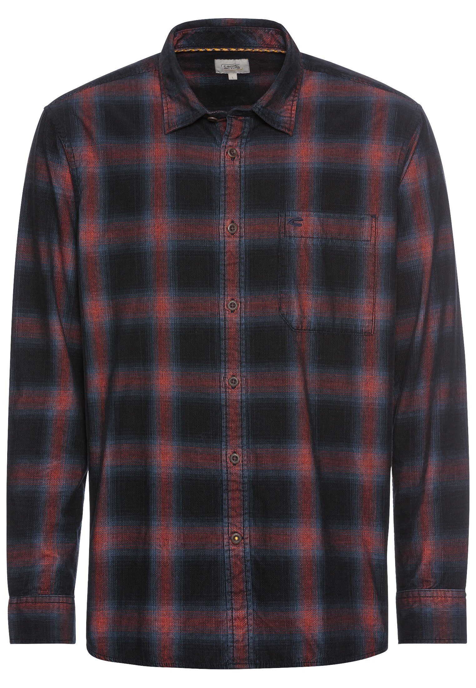 camel active Langarmhemd Langarm Hemd aus reiner Baumwolle günstig online kaufen