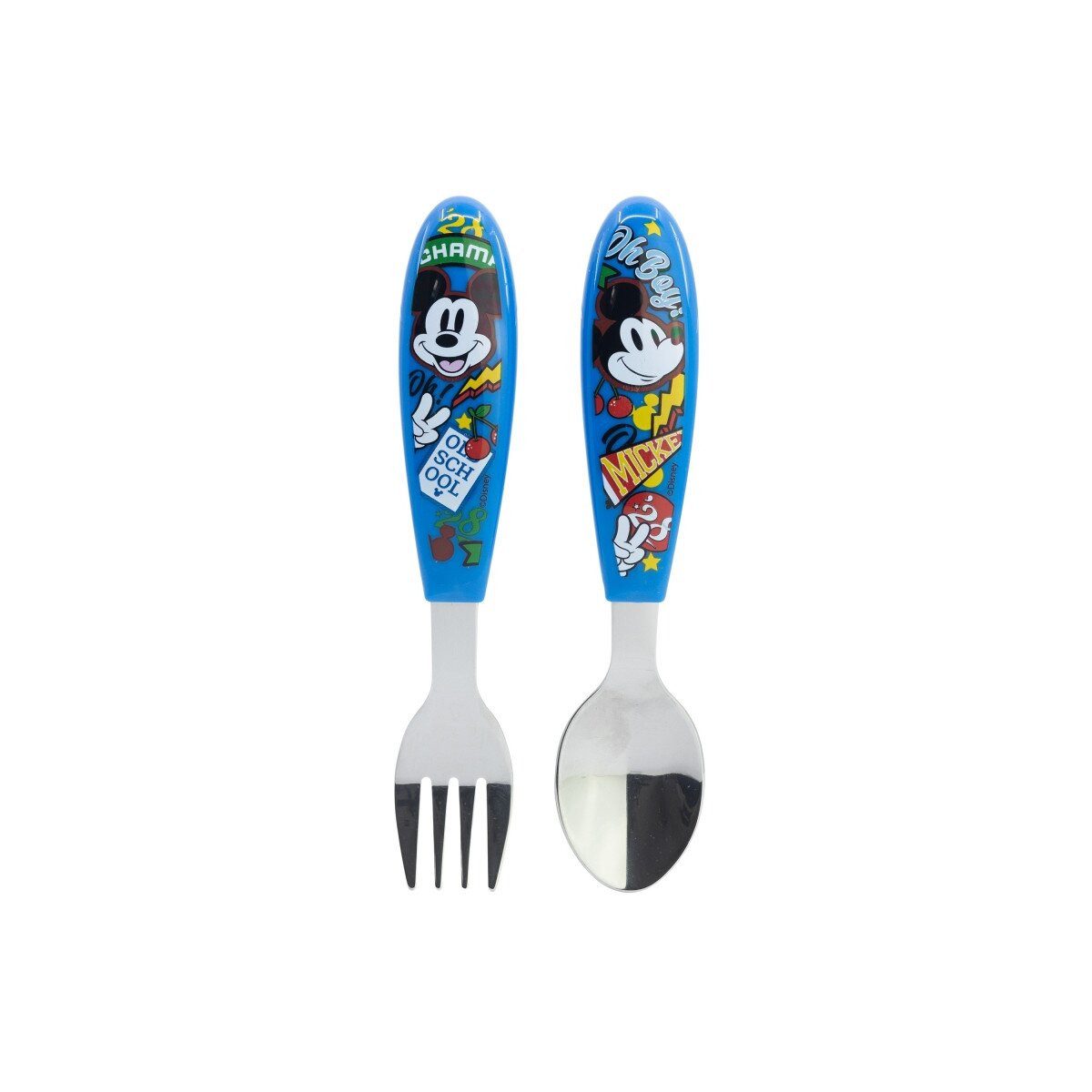 Disney Kinderbesteck Disney Mickey True Champions Metall-Ergo-Besteck, 2-tlg. (2-tlg), Edelstahl