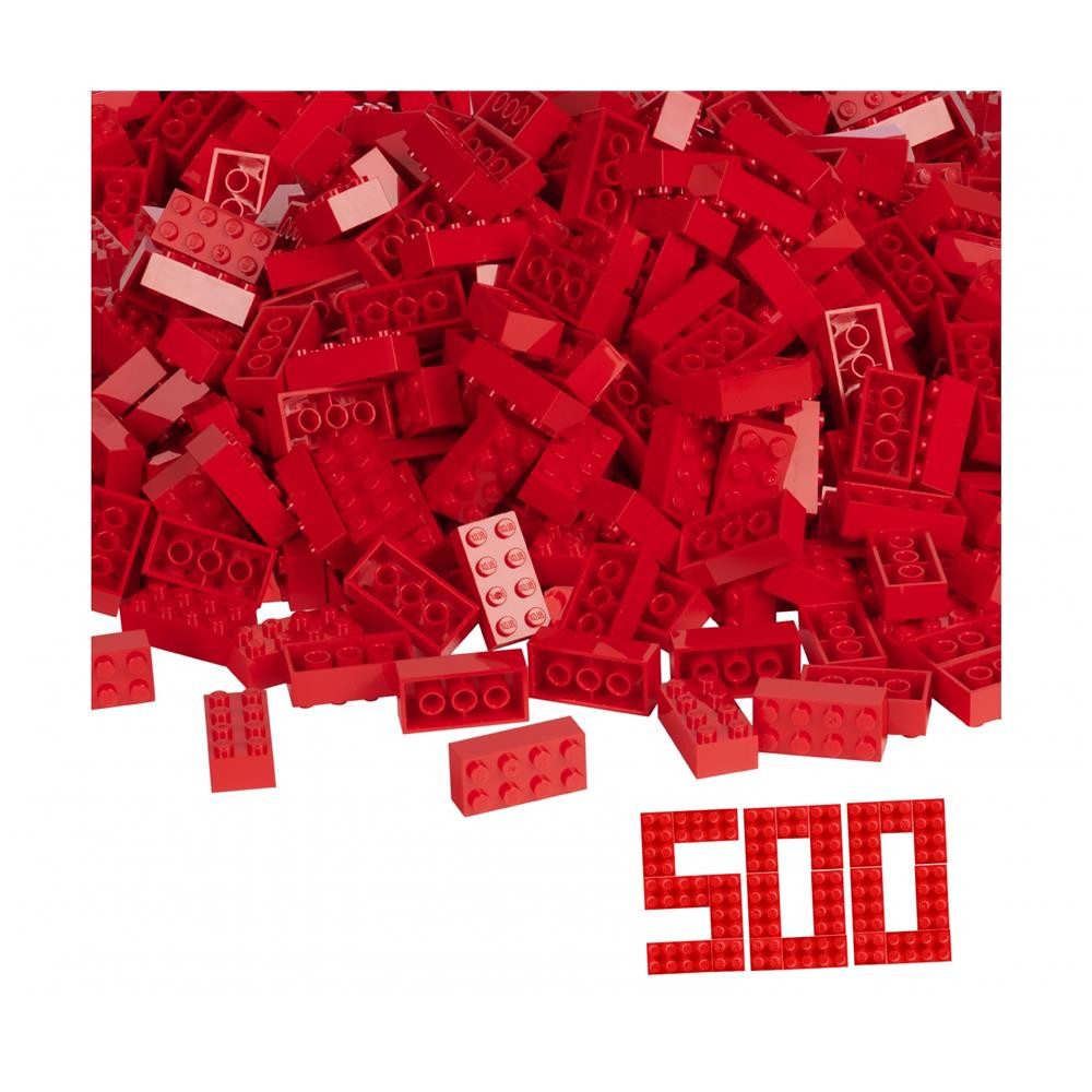 SIMBA Blox 500, 8er Klemmbausteine ab 3 Jahren, systemkompatibel Spielbausteine, (Klemmbausteine-Set, 500, 8er Klemmbausteine), 500 gelbe 8er-Steine, Aufbewahrungsdose, systemkompatibel