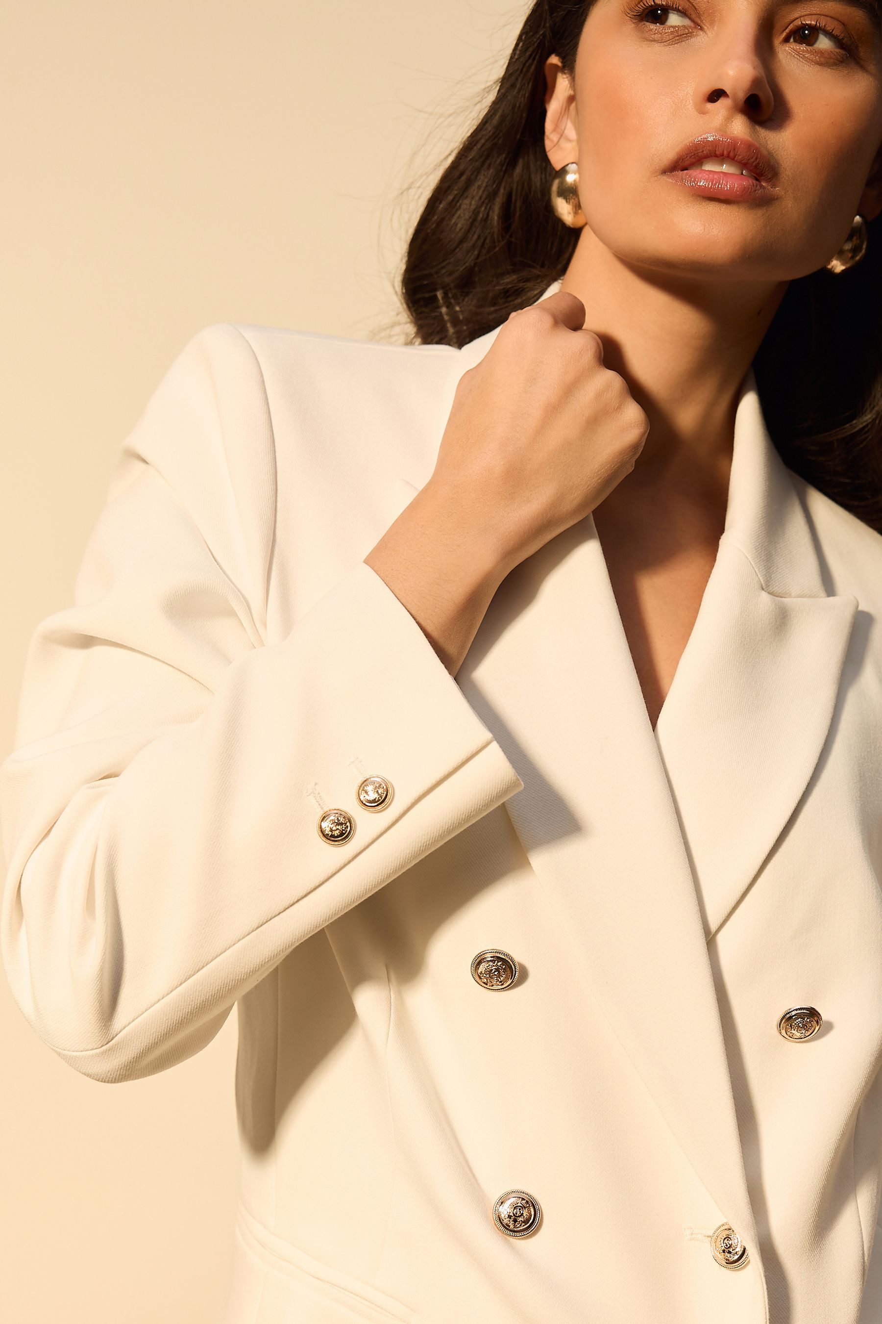 Next Military-Jacke Zweireihiger Militär-Blazer (1-St)