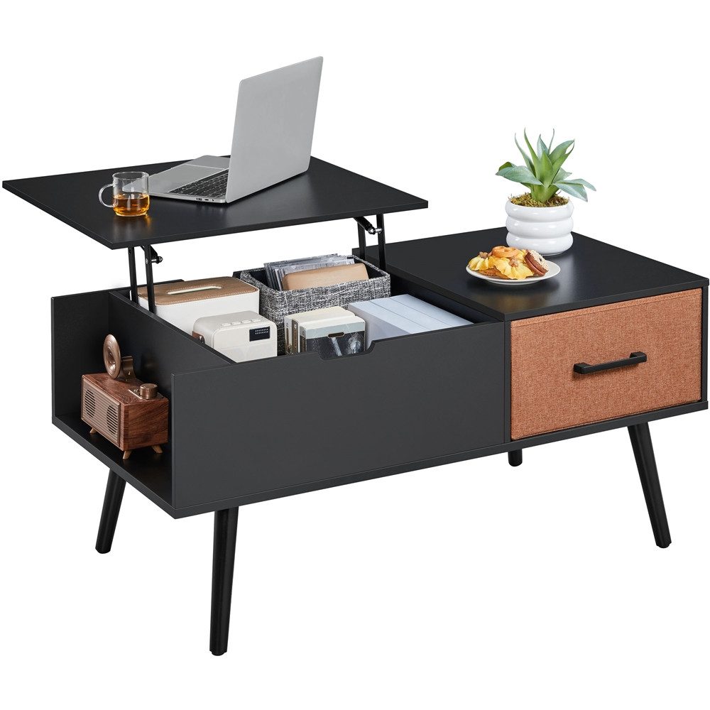 Yaheetech Couchtisch Kaffeetisch mit höhenverstellbarer Tischplatte & Schub günstig online kaufen