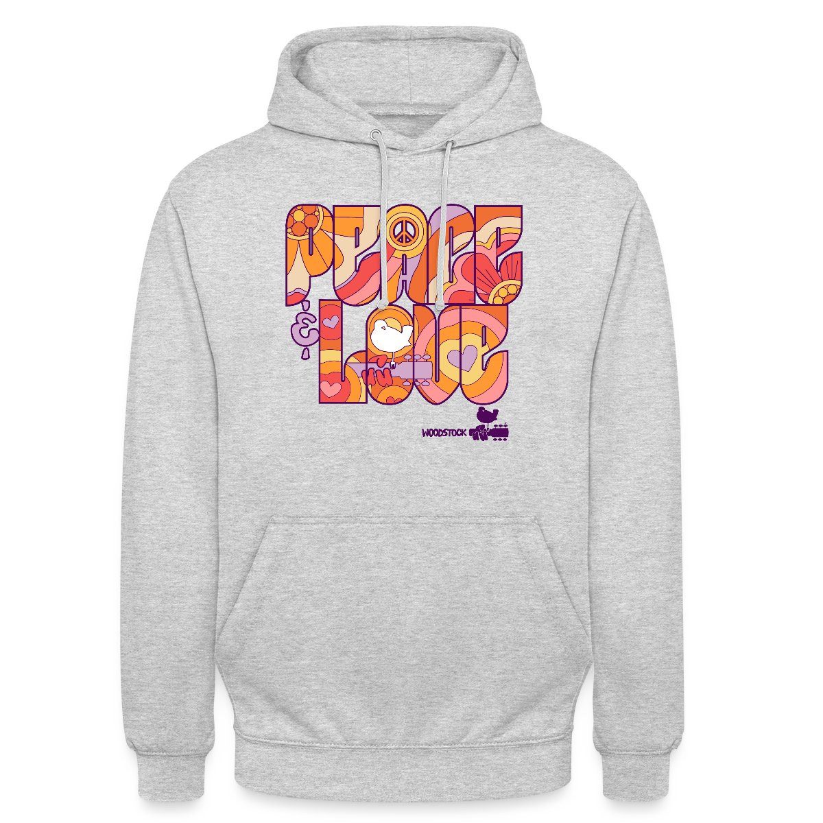 Hoodie Woodstock Peace Love Hippie Design Unisex Hoodie
