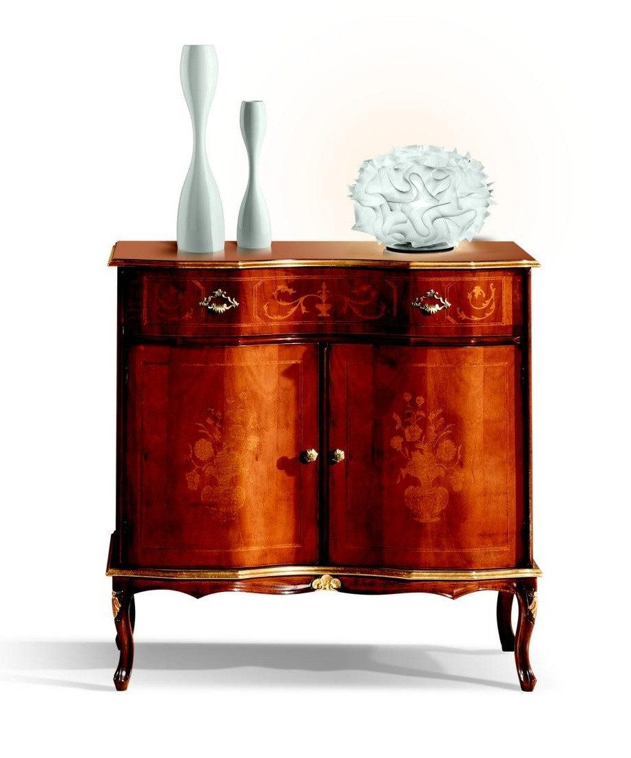 JVmoebel Anrichte Italienische Kommode aus Holz im Barockstil, braun (1 St., Kommode), Made in Italy