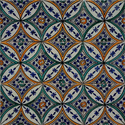 Casa Moro Wandfliese »Marokkanische handbemalte Keramikfliese Saba 10x10 cm bunt, HBF8022«, Mehrfarbig, Handgefertigt, Handbemalt