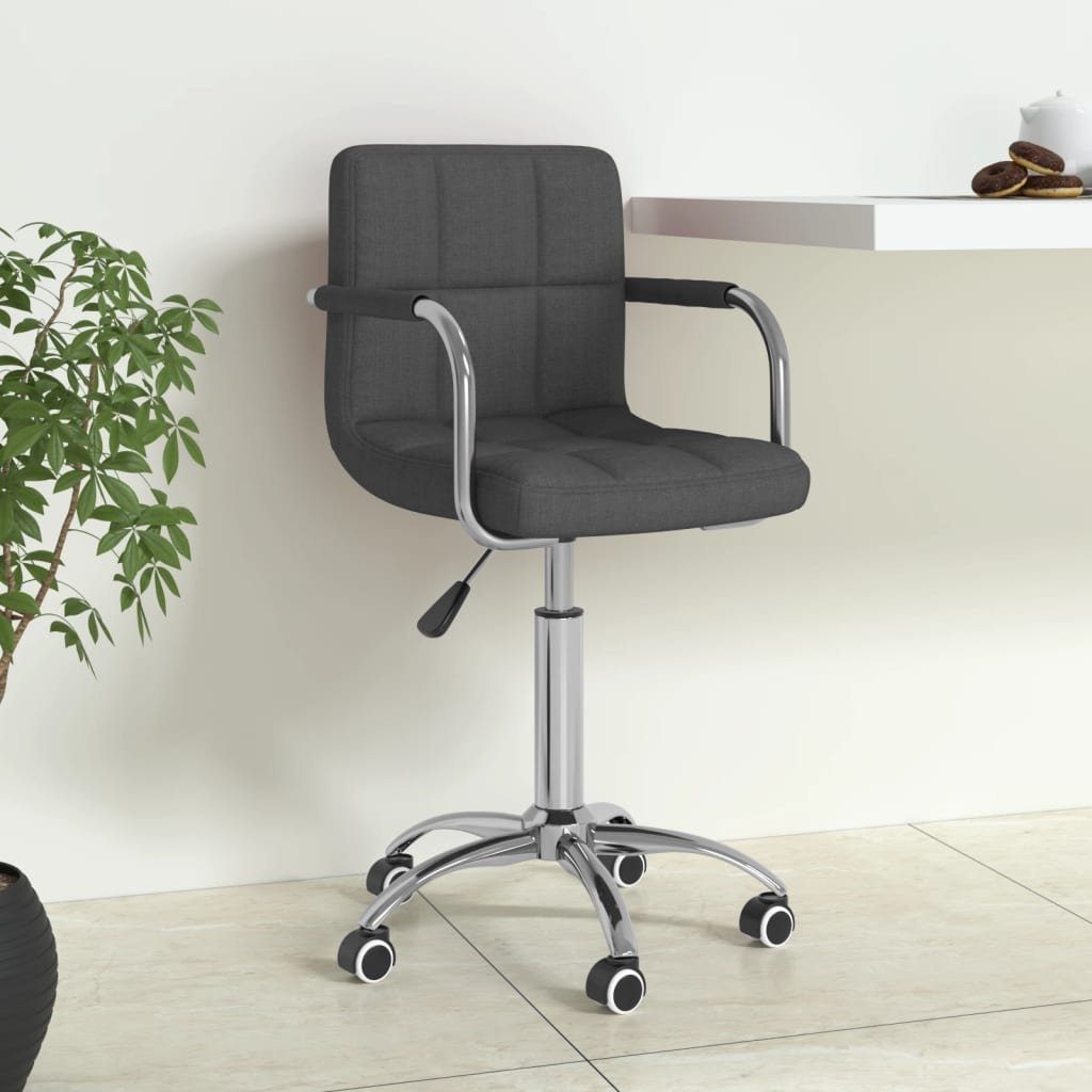 vidaXL Bürostuhl Bürostuhl Drehbar Dunkelgrau Stoff (1 St)