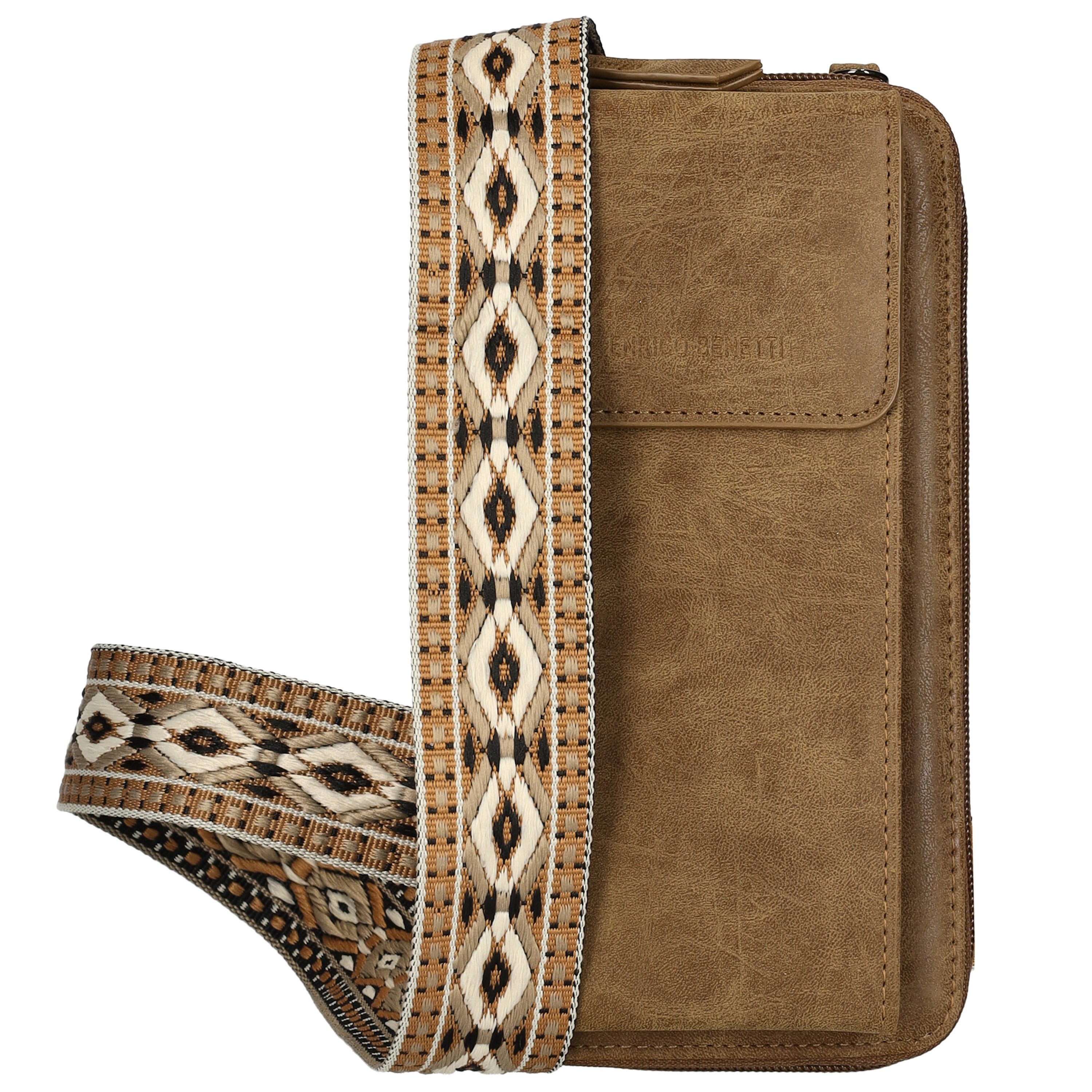 Enrico Benetti Handytasche Kleine Umhängetasche Damen - mit Geldbörse (2in1 Crossbody Tasche, 1-tlg., zum umhängen), kompatibel mit Apple iPhone 13, 14, 15, 16 Pro, Pro Max, Plus