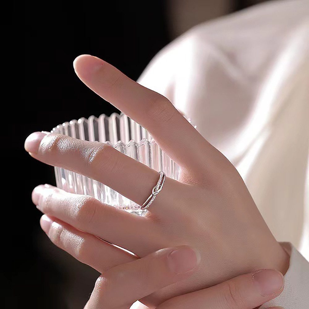 The Beauty House Fingerring Verlobungsring silberfarbiger Ring