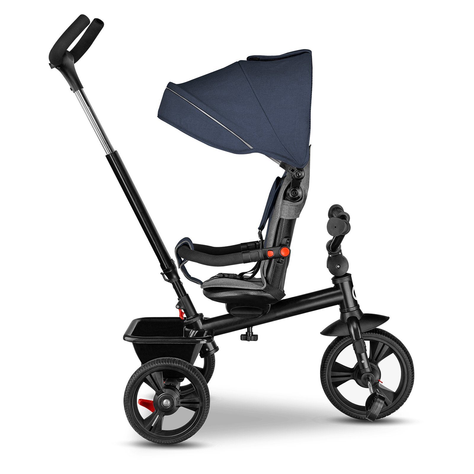 lionelo Dreirad-Kinderwagen HAARI, Elternlenkung, Zusammenklappbar, Tasche /von 18 Monaten bis 5 Jahren – Bild 4 von 5