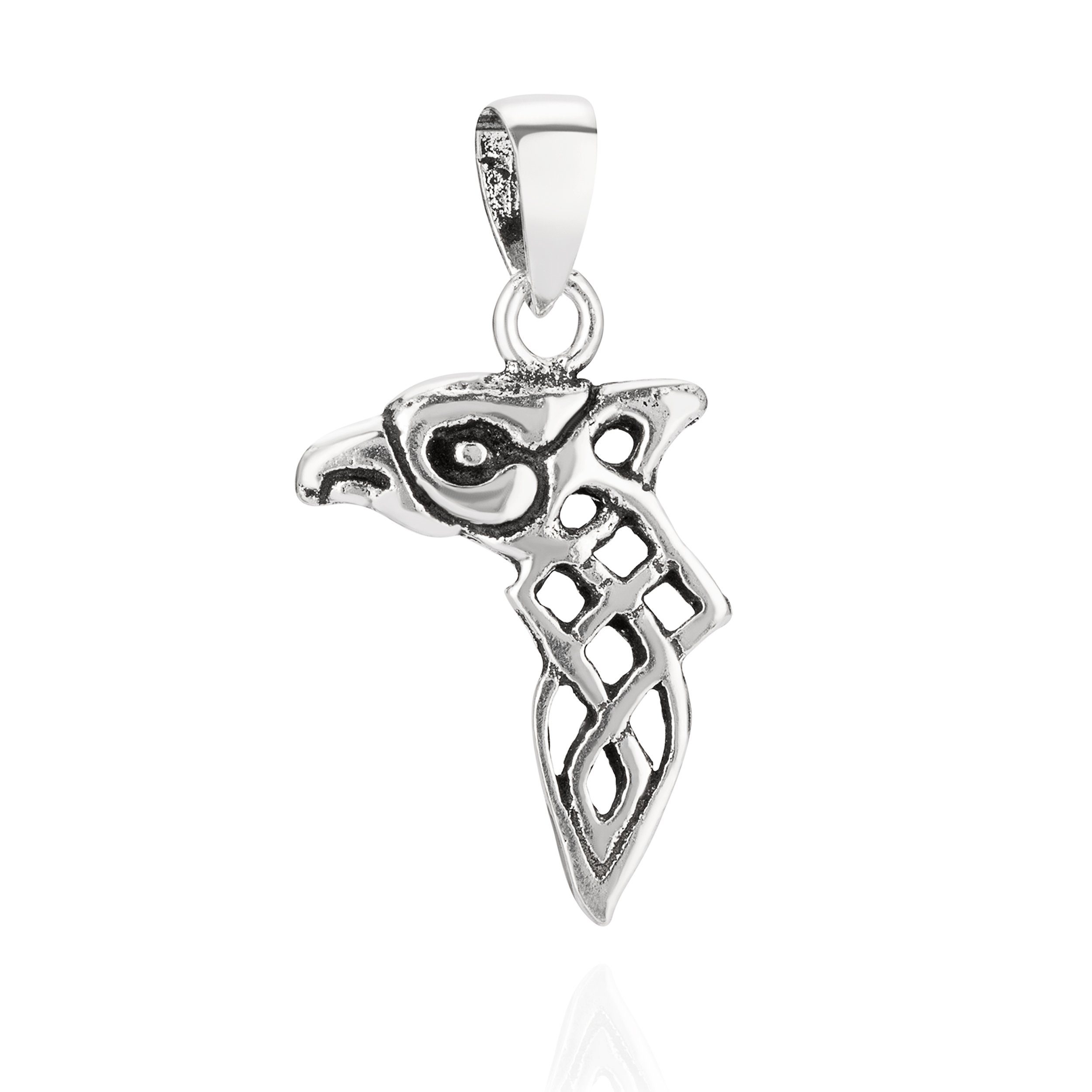 Kettenanhänger Adler 925 Silber 19x12mm Keltischer Knoten Amulett
