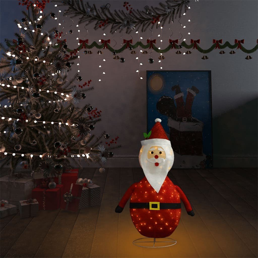 vidaXL Dekolicht 60 cm Weihnachtsmann-Figur LED Luxus Stoff 60 cm