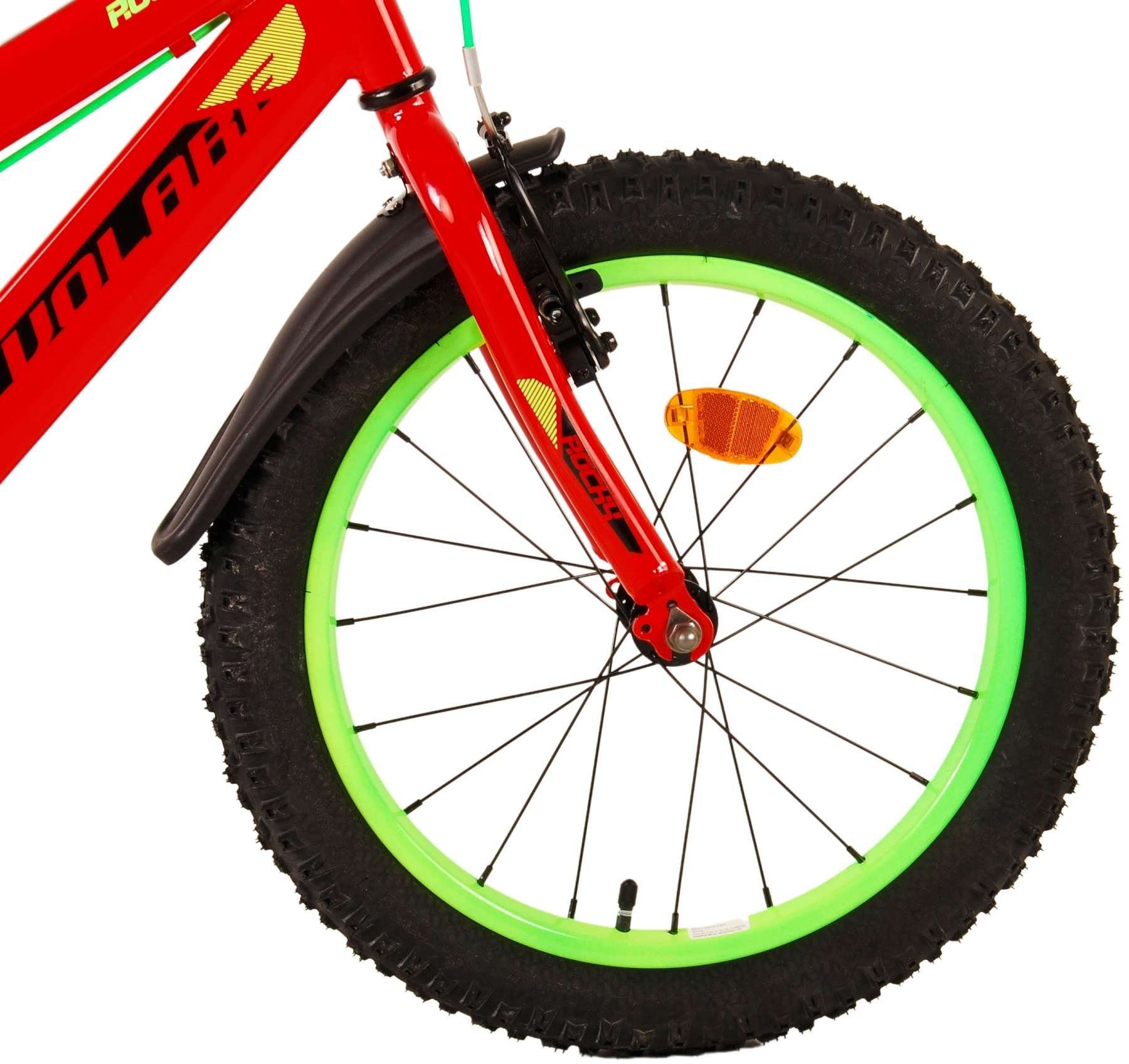 Volare Kinderfahrrad Rocky - Jungen - verschieden Farben und Größen - Rücktrittbremse, 85% zusammengebaut, bis 60 kg, 12,14,16 oder 18 Zoll, Stützräder