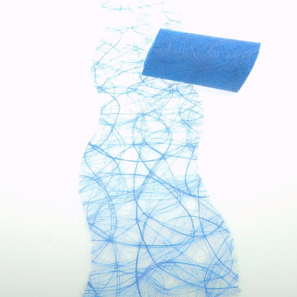 Deko AS Tischläufer Sizoweb Tischband Wellenschnitt hellblau ca. 12,5 cm Rolle 25 Meter 64