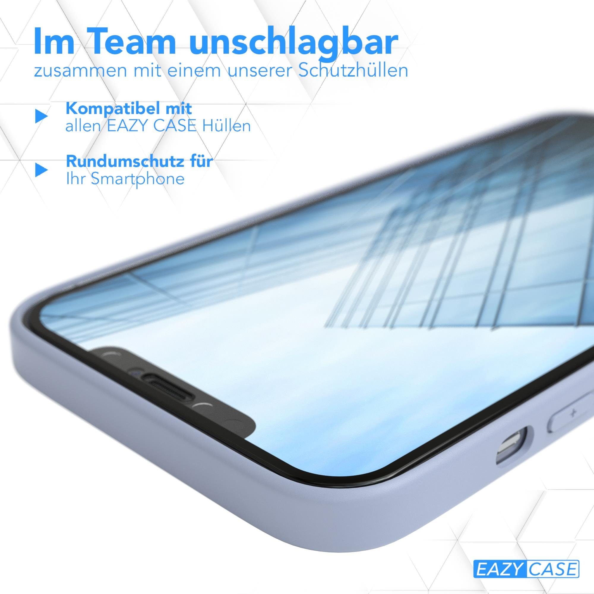 EAZY CASE Schutzfolie 2x Schutzglas für Apple iPhone 12 Pro Max, Bildschirmschutz Display Glasfolie 6,7 Zoll Panzerglas Glas 9H Folie