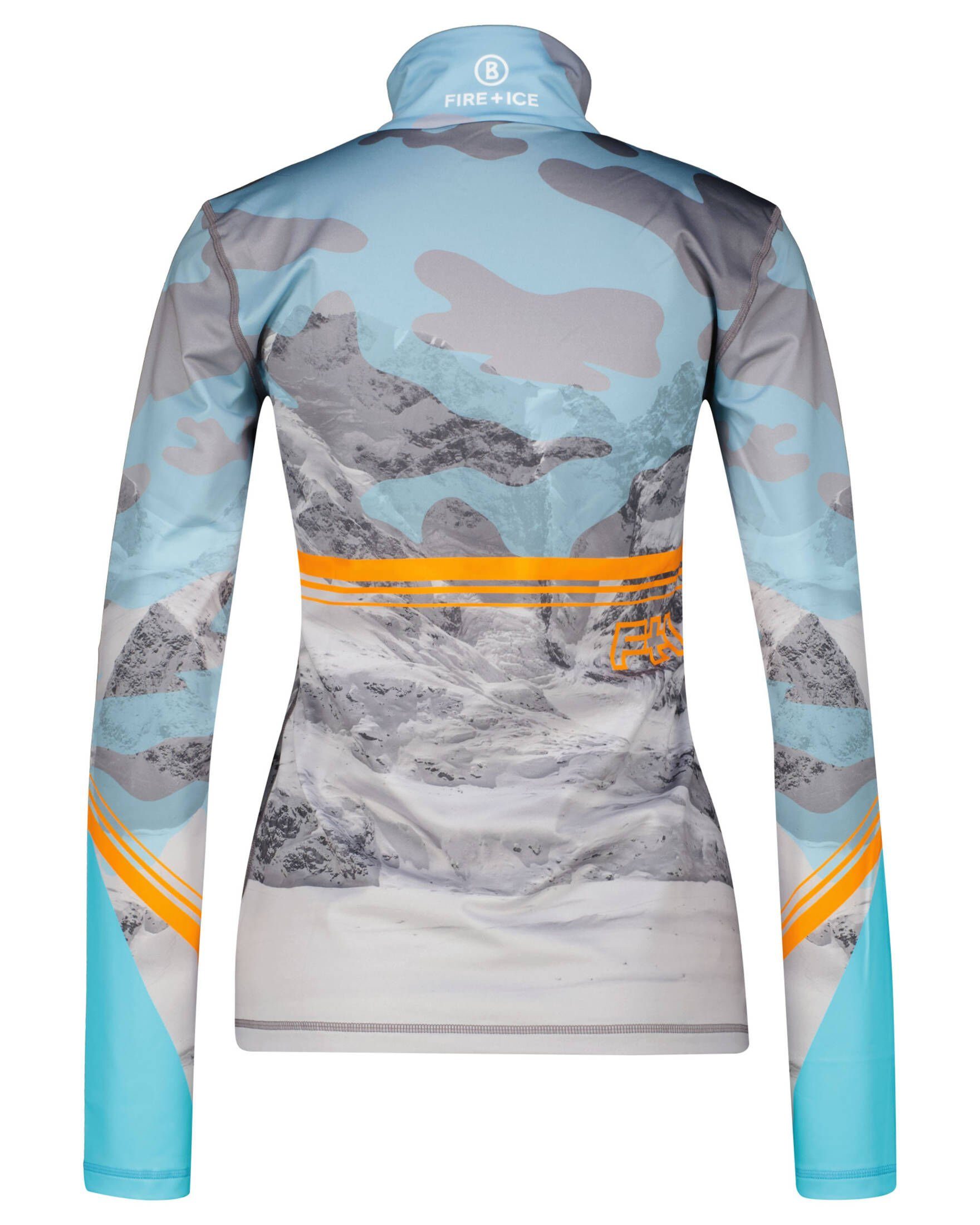 Bogner Fire + Ice Langarmshirt (980) Damen (1-tlg) ILVY 3 Skishirt blau/grau