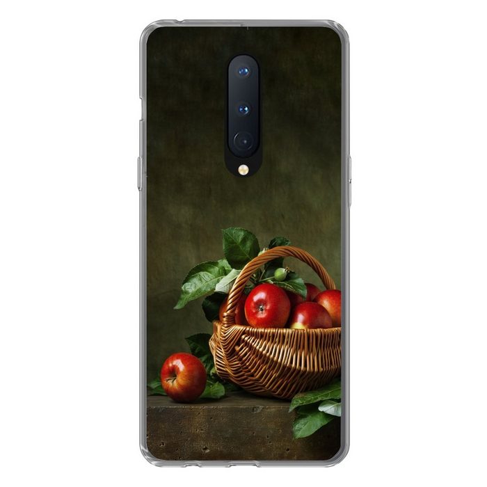 MuchoWow Handyhülle Rustikal - Apfel - Obst - Rot - Korb - Stilleben Phone Case Handyhülle OnePlus 8 Silikon Schutzhülle