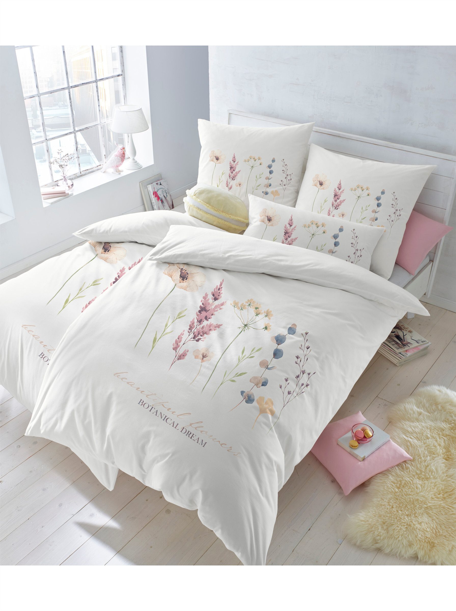 heine Bettwäsche Bettwäsche, Mako-Satin, 2 teilig, Mako-Satin