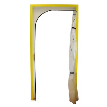 Scorprotect® Zimmertür Folien Staubschutztür schwellenlos mit Reißverschluss 210 x 110 cm
