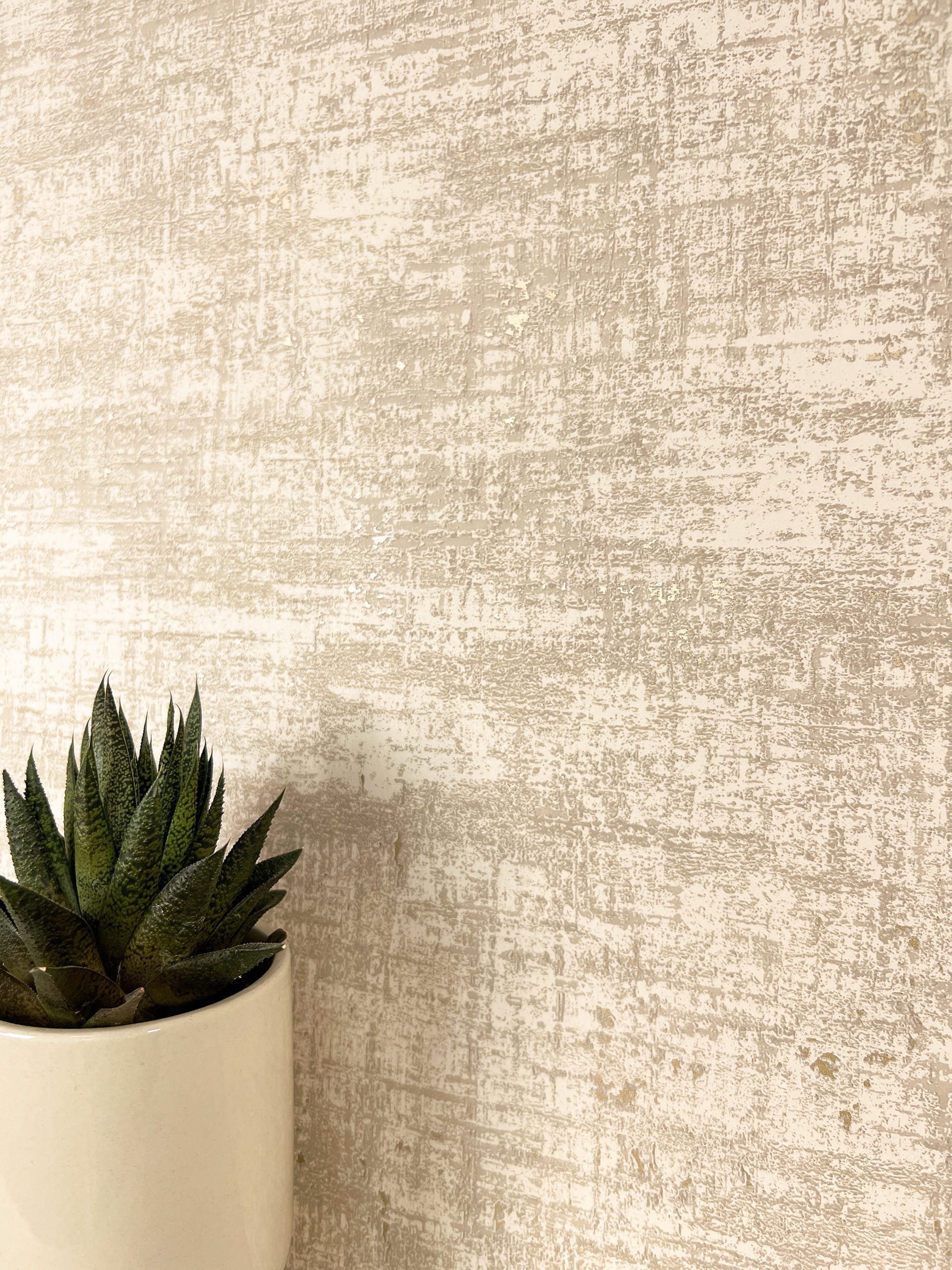 Newroom Vliestapete, Beige Tapete Modern Used-Look - Mustertapete Loft Tape günstig online kaufen