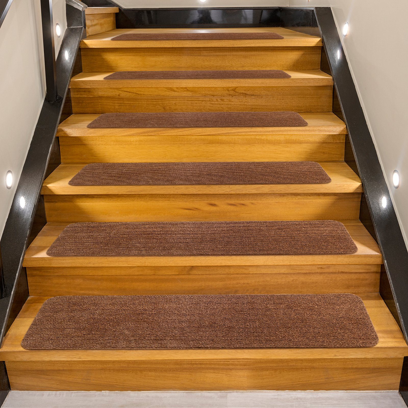 15er Set Stufenmatten Treppenschutz Treppenmatte Selbstklebend Treppenteppich 