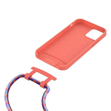 Lotta Power SoftCase Bio Handy-Kette iPhone 12/12 Pro Coral/Rose Smartphone-Tragegurt